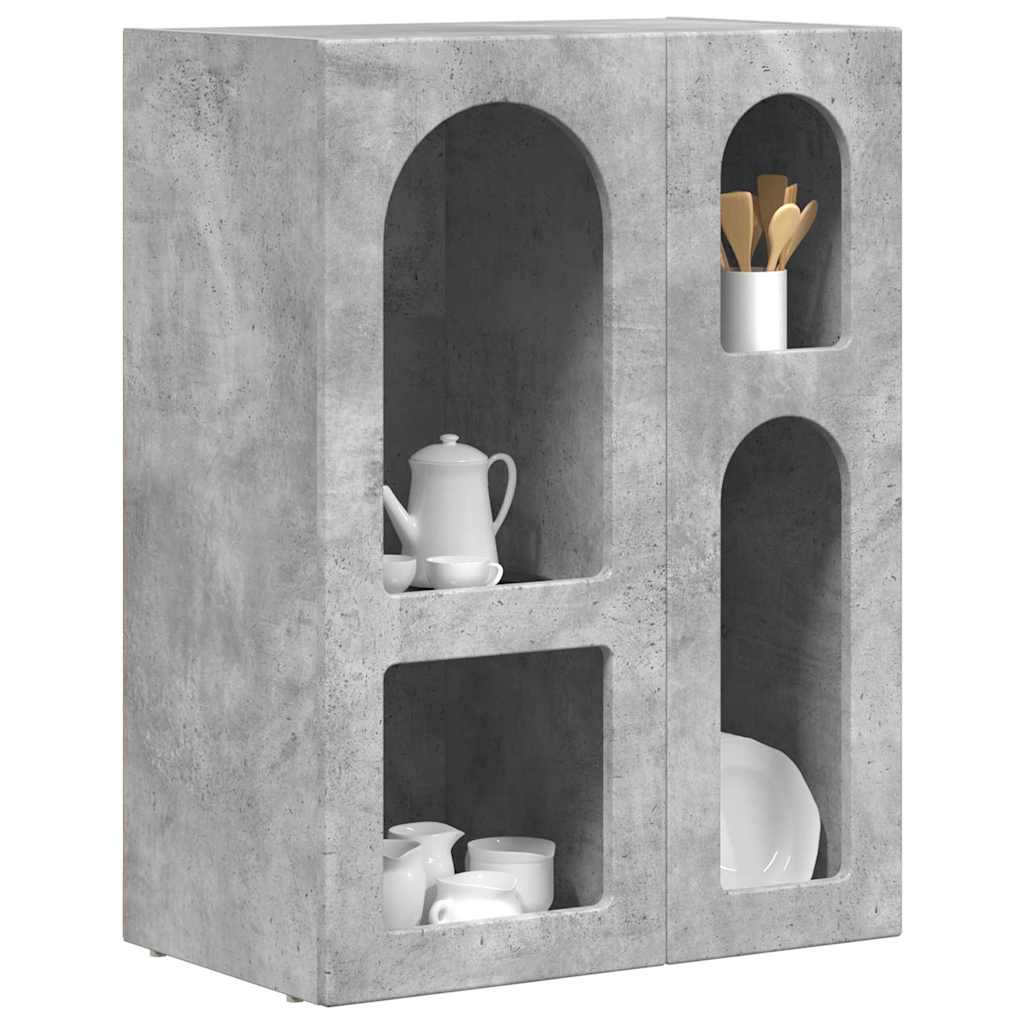 Buffet Gris béton 59 x 35 x 80,5 cm Bois d'ingénierie - XIOS
