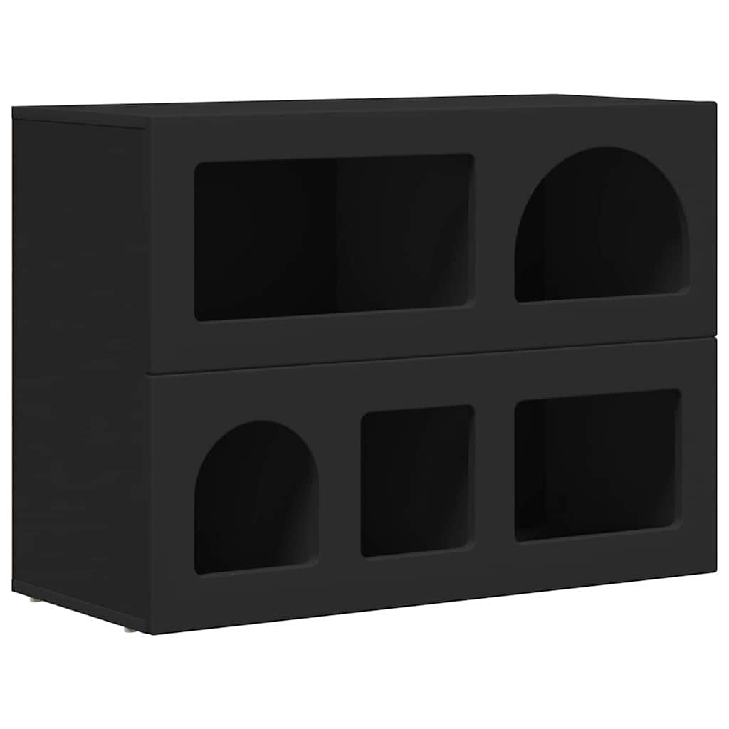 Buffet Noir 80,5 x 35 x 59 cm Bois d'ingénierie - XIOS
