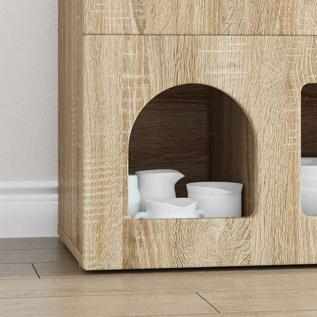 Buffet Chêne Sonoma 80,5 x 35 x 59 cm Bois d'ingénierie - XIOS