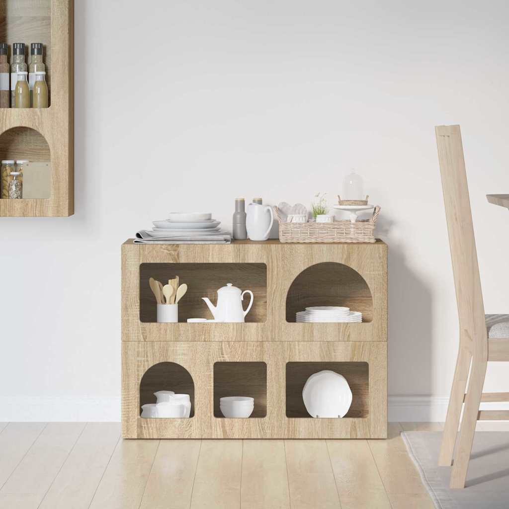 Buffet Chêne Sonoma 80,5 x 35 x 59 cm Bois d'ingénierie - XIOS