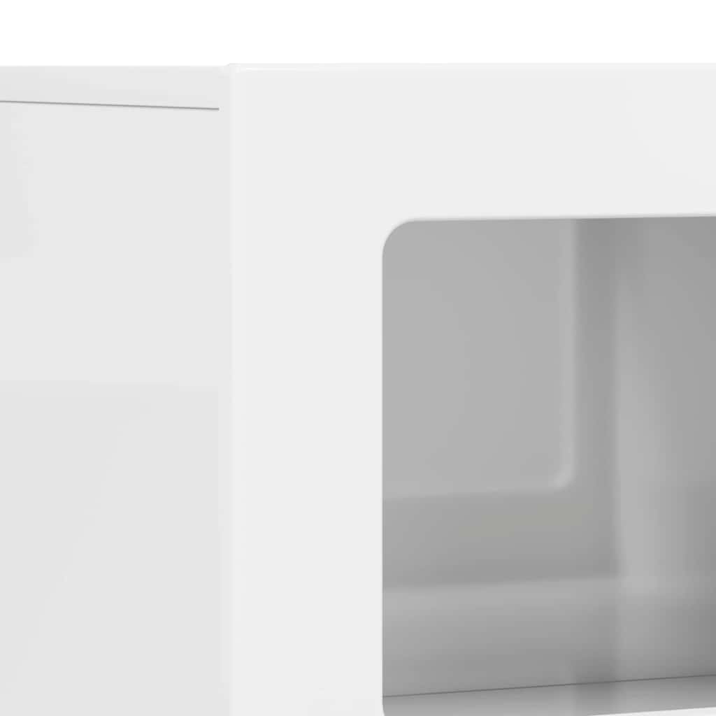 Buffet Blanc brillant 80,5 x 35 x 59 cm Bois d'ingénierie - XIOS