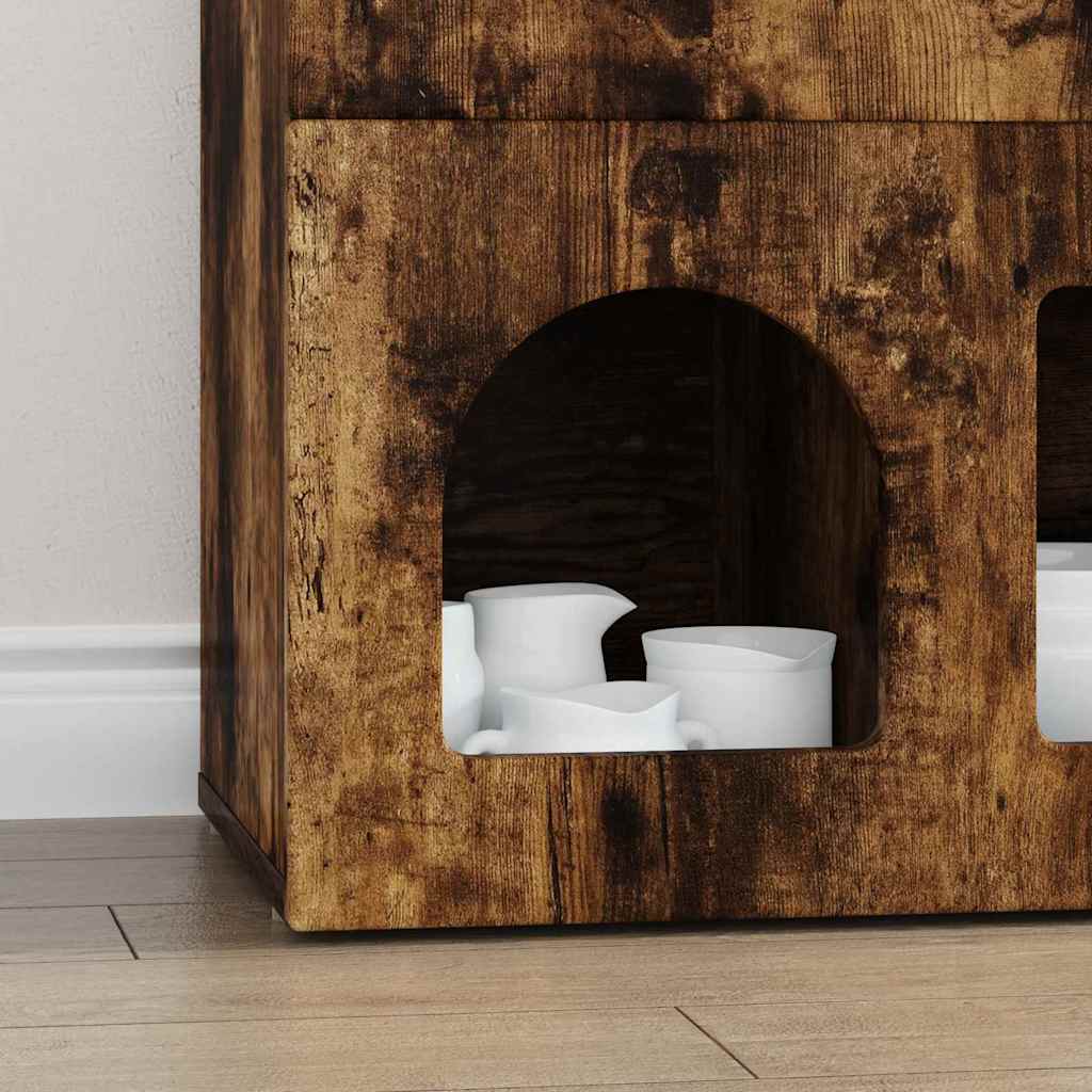 Buffet Chêne fumé 80,5 x 35 x 59 cm Bois d'ingénierie - XIOS