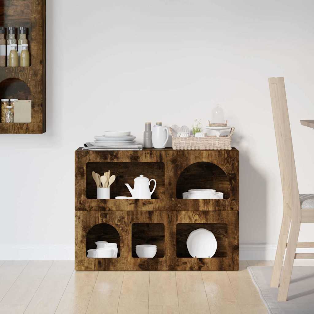 Buffet Chêne fumé 80,5 x 35 x 59 cm Bois d'ingénierie - XIOS