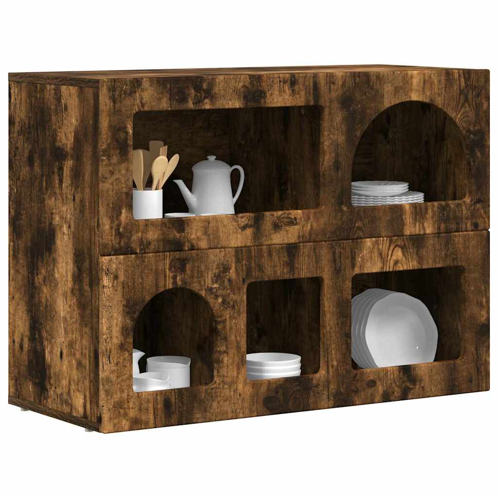 Buffet Chêne fumé 80,5 x 35 x 59 cm Bois d'ingénierie - XIOS