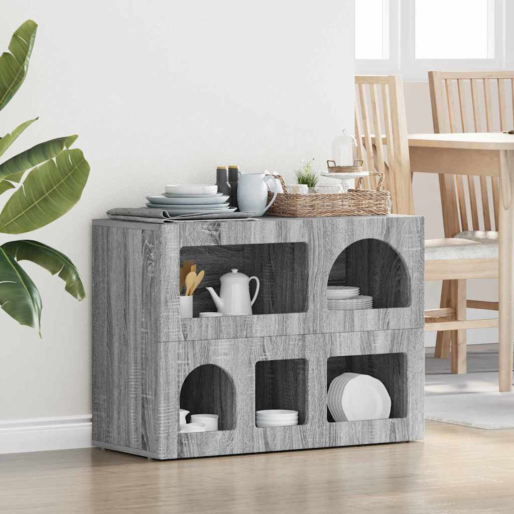 Buffet Gris Sonoma 80,5 x 35 x 59 cm Bois d'ingénierie - XIOS