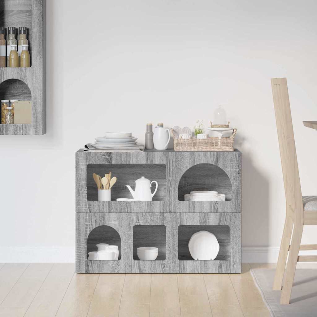 Buffet Gris Sonoma 80,5 x 35 x 59 cm Bois d'ingénierie - XIOS