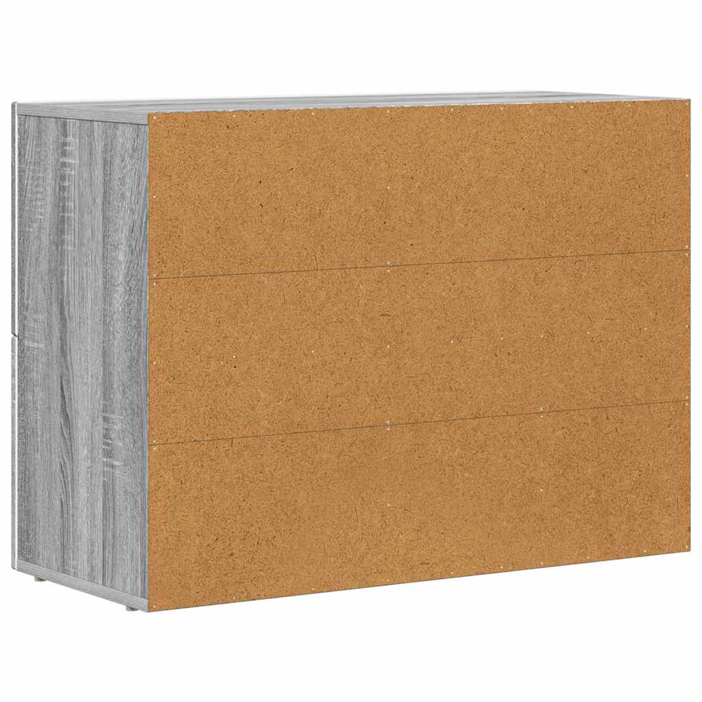 Buffet Gris Sonoma 80,5 x 35 x 59 cm Bois d'ingénierie - XIOS