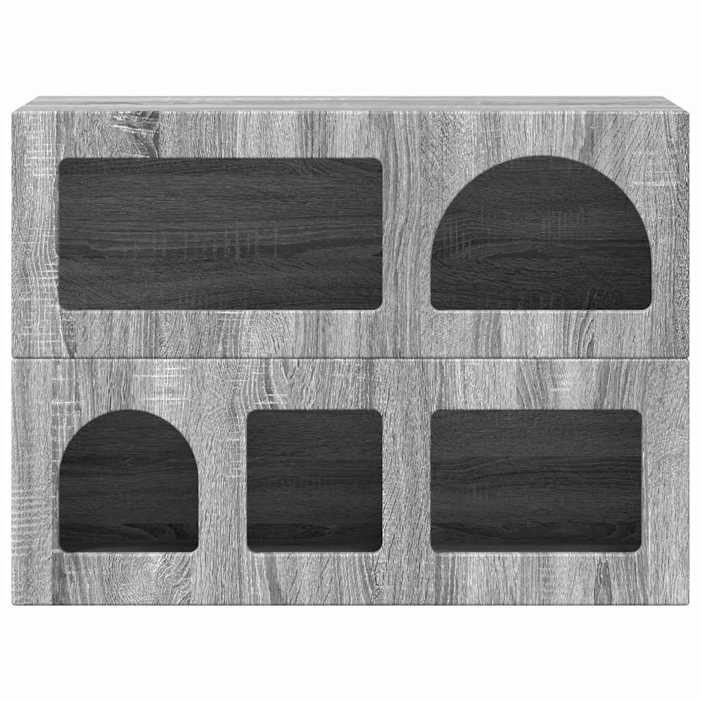 Buffet Gris Sonoma 80,5 x 35 x 59 cm Bois d'ingénierie - XIOS