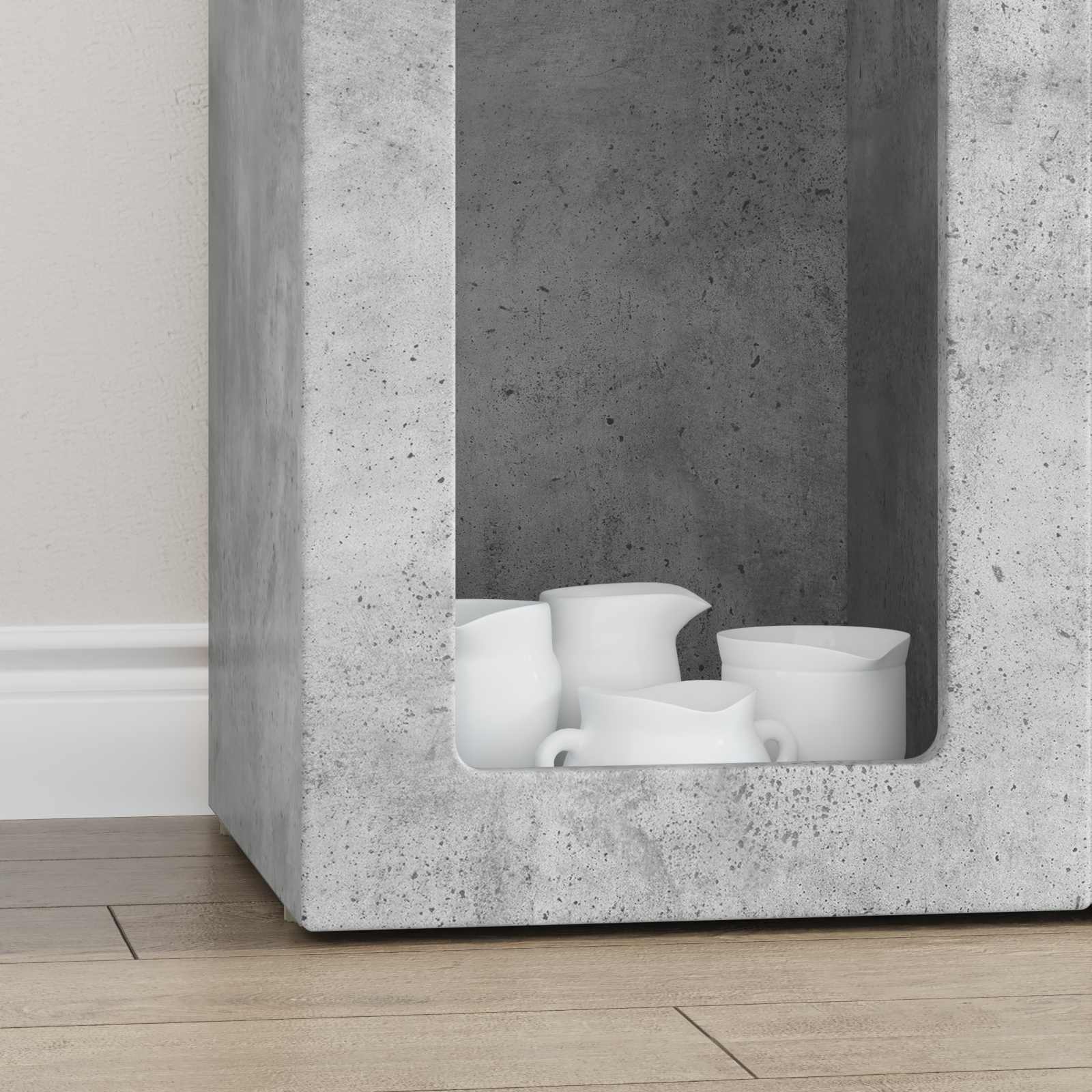 Buffet Gris béton 59 x 35 x 100,5 cm Bois d'ingénierie - XIOS