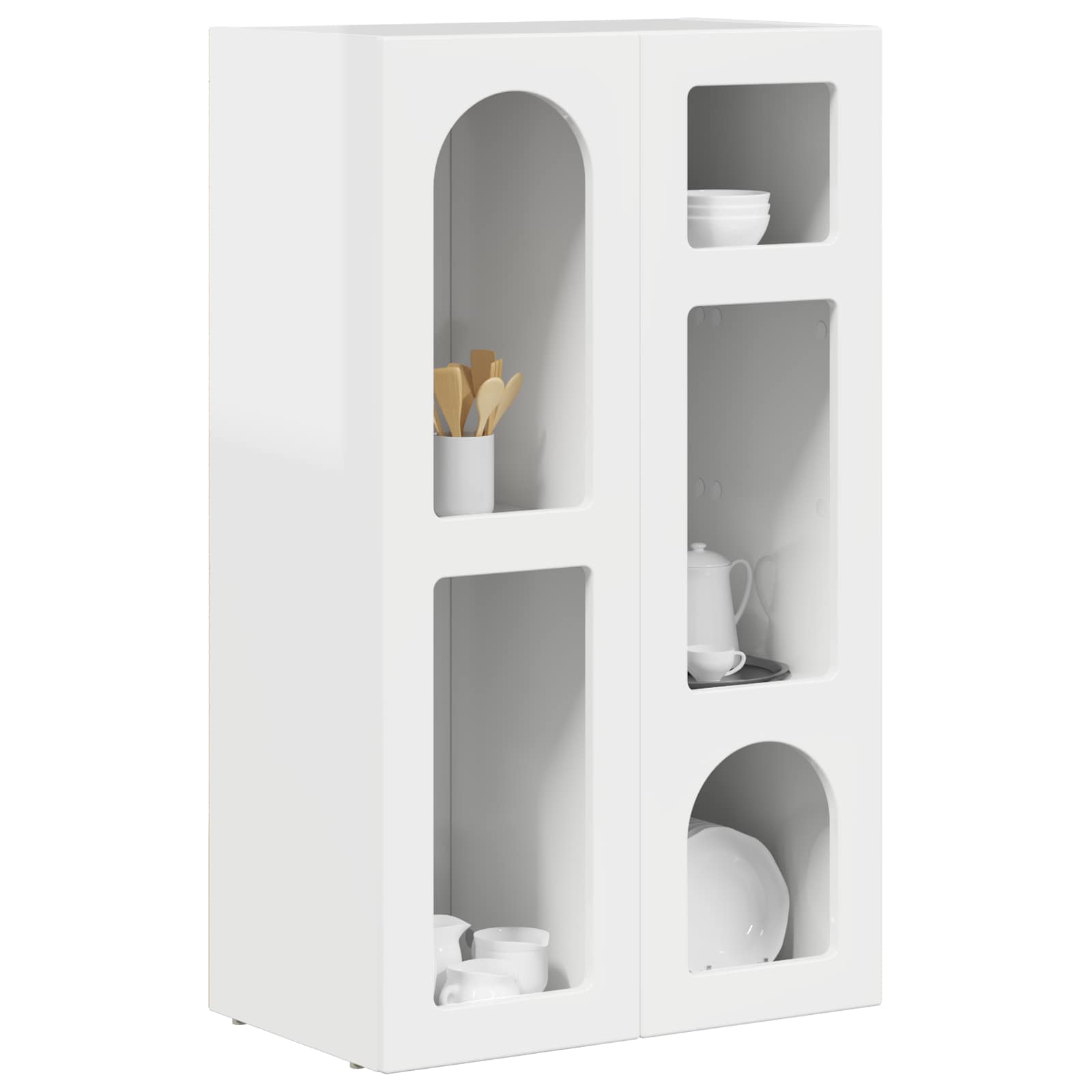 Buffet Blanc brillant 59 x 35 x 100,5 cm Bois d'ingénierie - XIOS