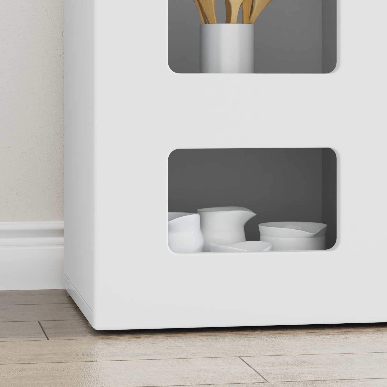 Buffet Blanc 100 x 35 x 59 cm Bois d'ingénierie - XIOS