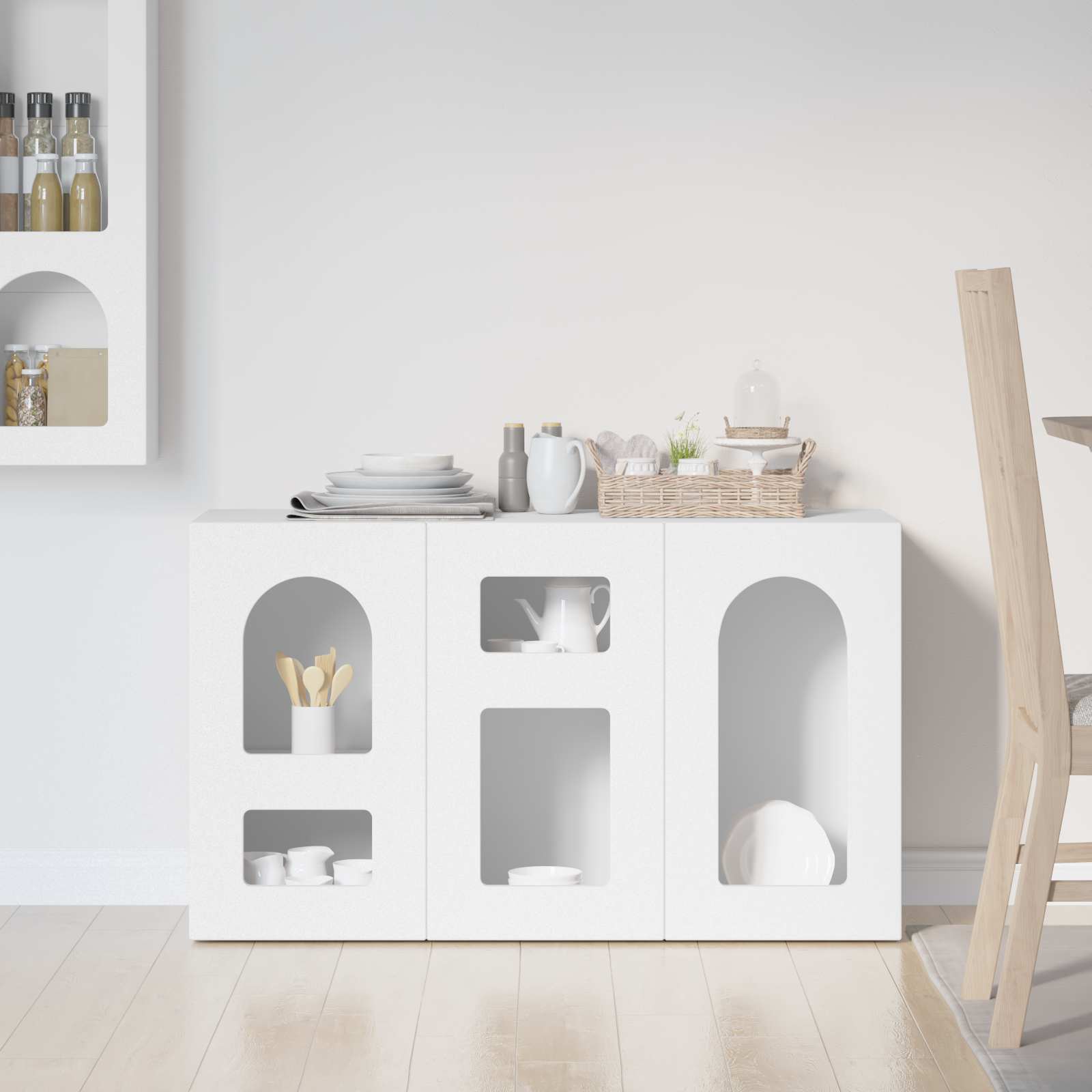 Buffet Blanc 100 x 35 x 59 cm Bois d'ingénierie - XIOS