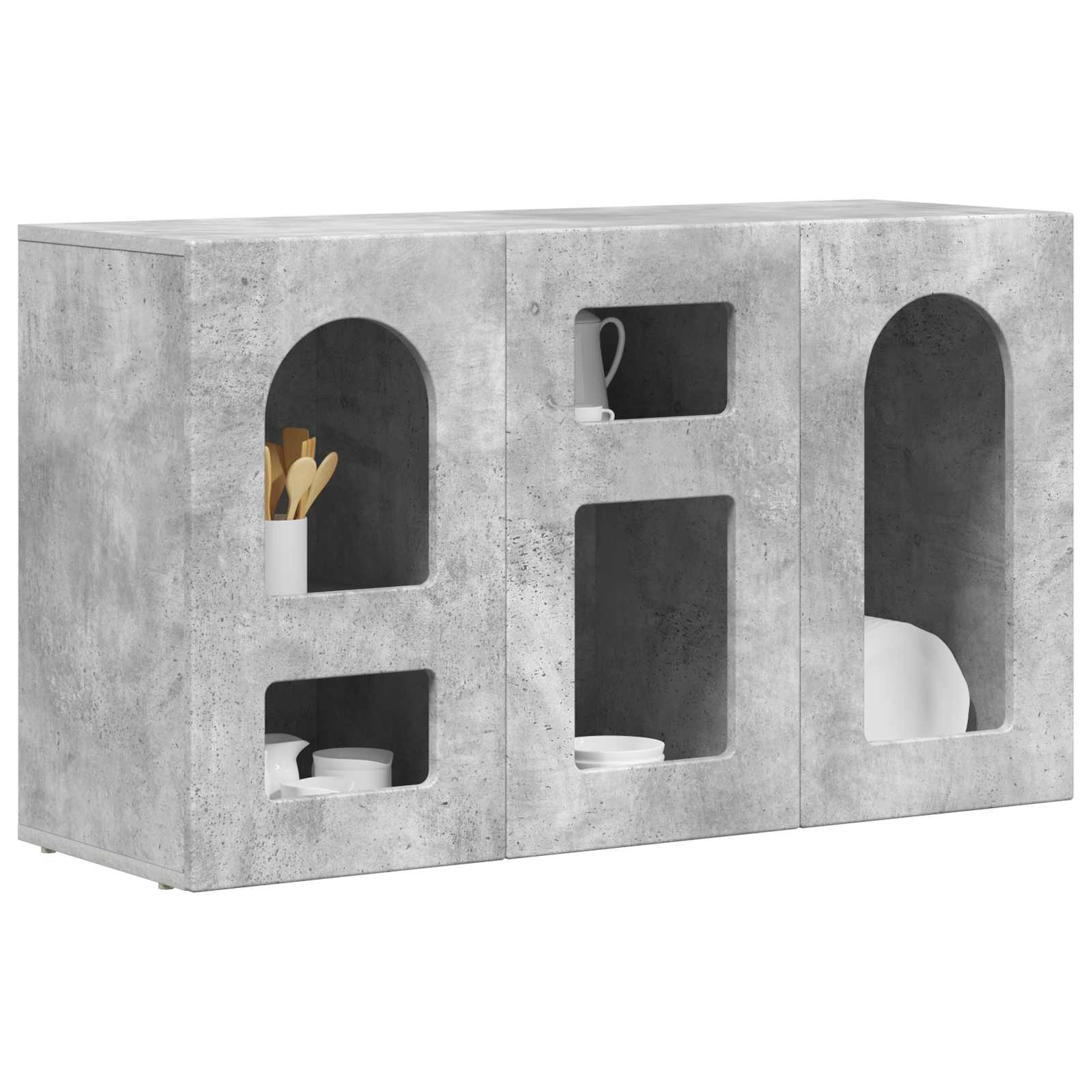 Buffet Gris béton 100 x 35 x 59 cm Bois d'ingénierie - XIOS