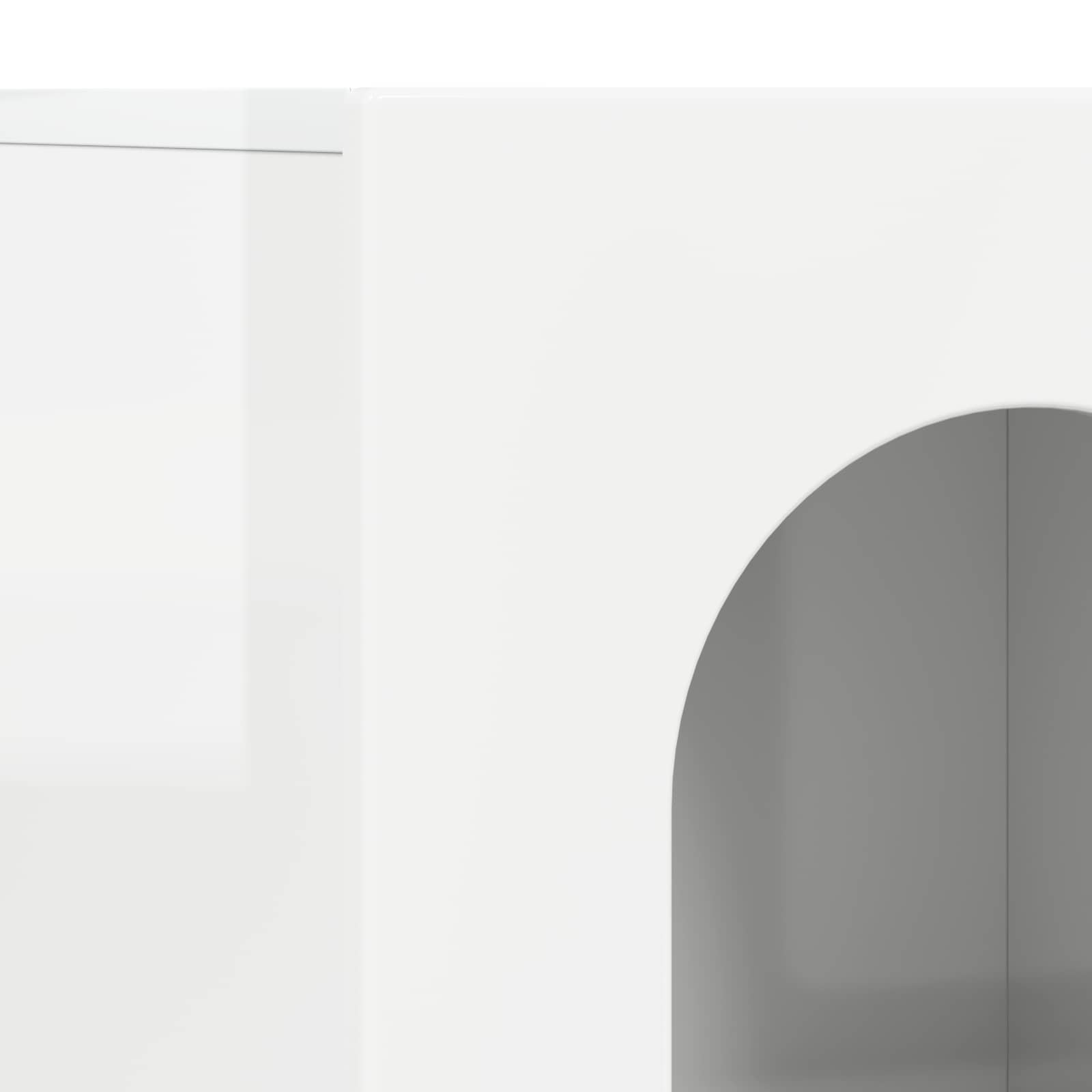 Buffet Blanc brillant 100 x 35 x 59 cm Bois d'ingénierie - XIOS