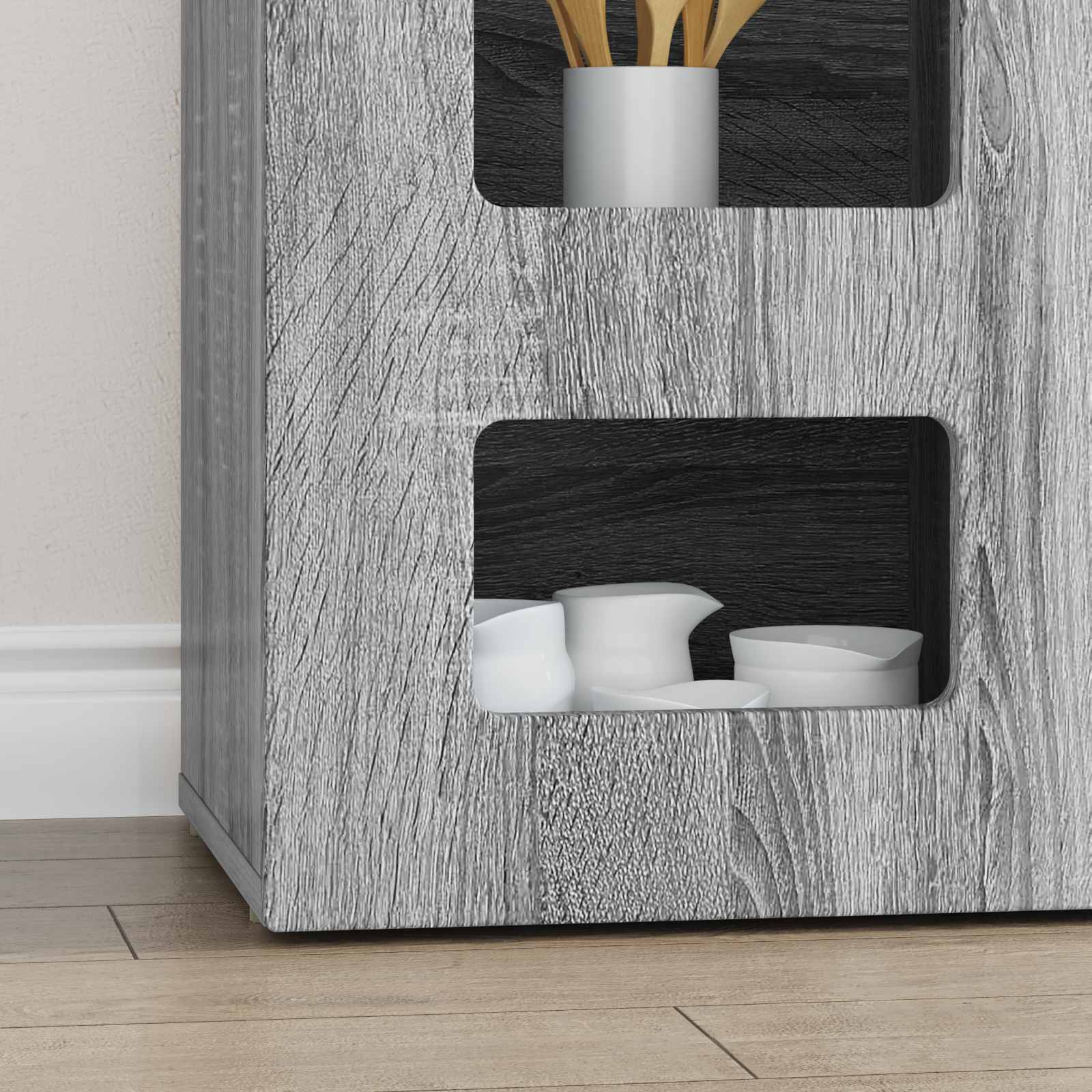 Buffet Gris Sonoma 100 x 35 x 59 cm Bois d'ingénierie - XIOS