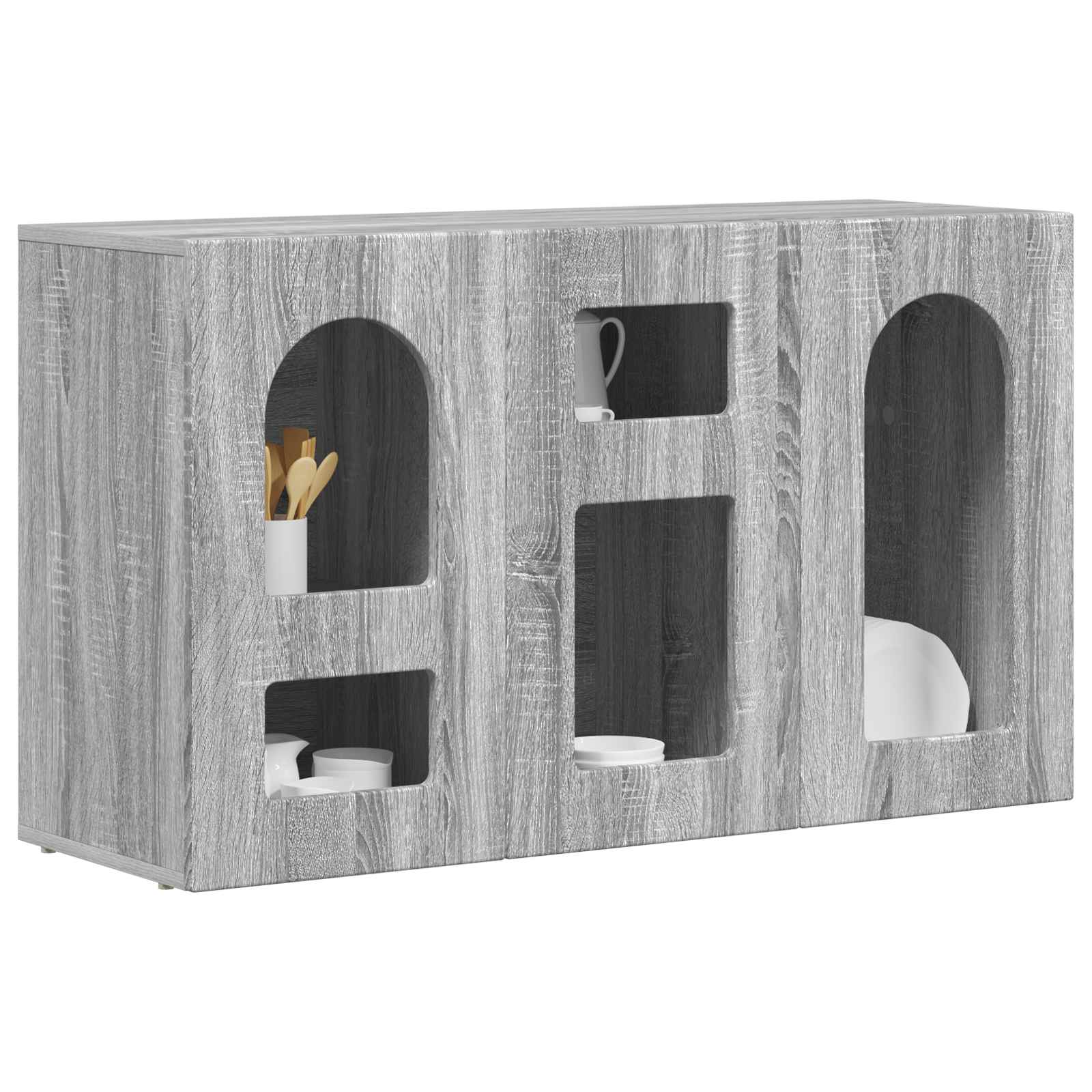 Buffet Gris Sonoma 100 x 35 x 59 cm Bois d'ingénierie - XIOS