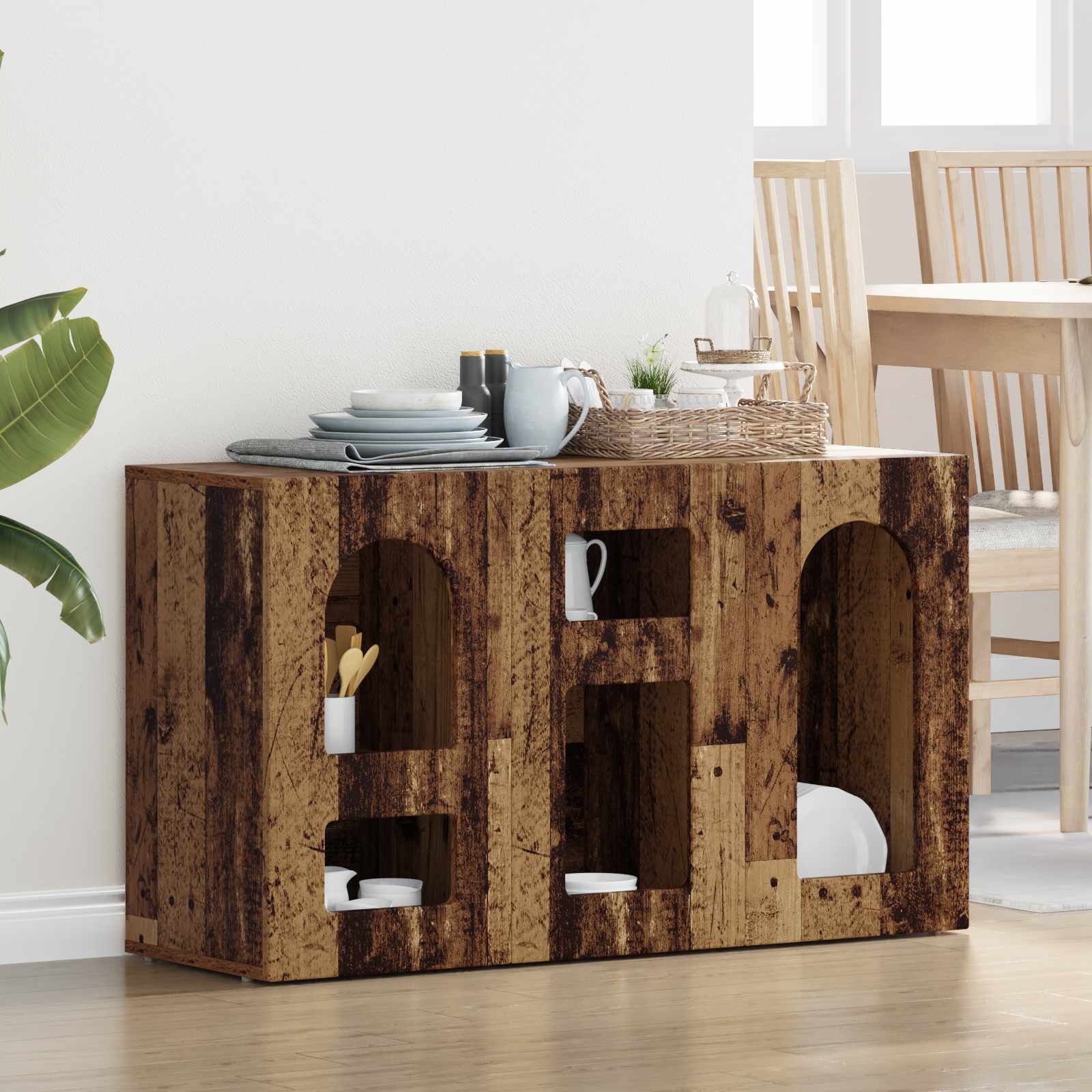 Buffet Bois ancien 100 x 35 x 59 cm Bois d'ingénierie - XIOS
