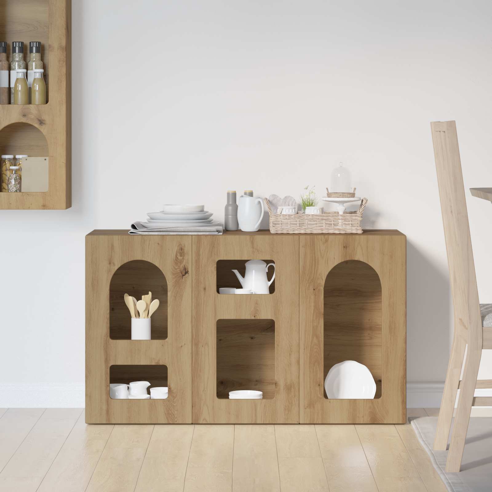 Buffet Chêne artisanal 100 x 35 x 59 cm Bois d'ingénierie - XIOS