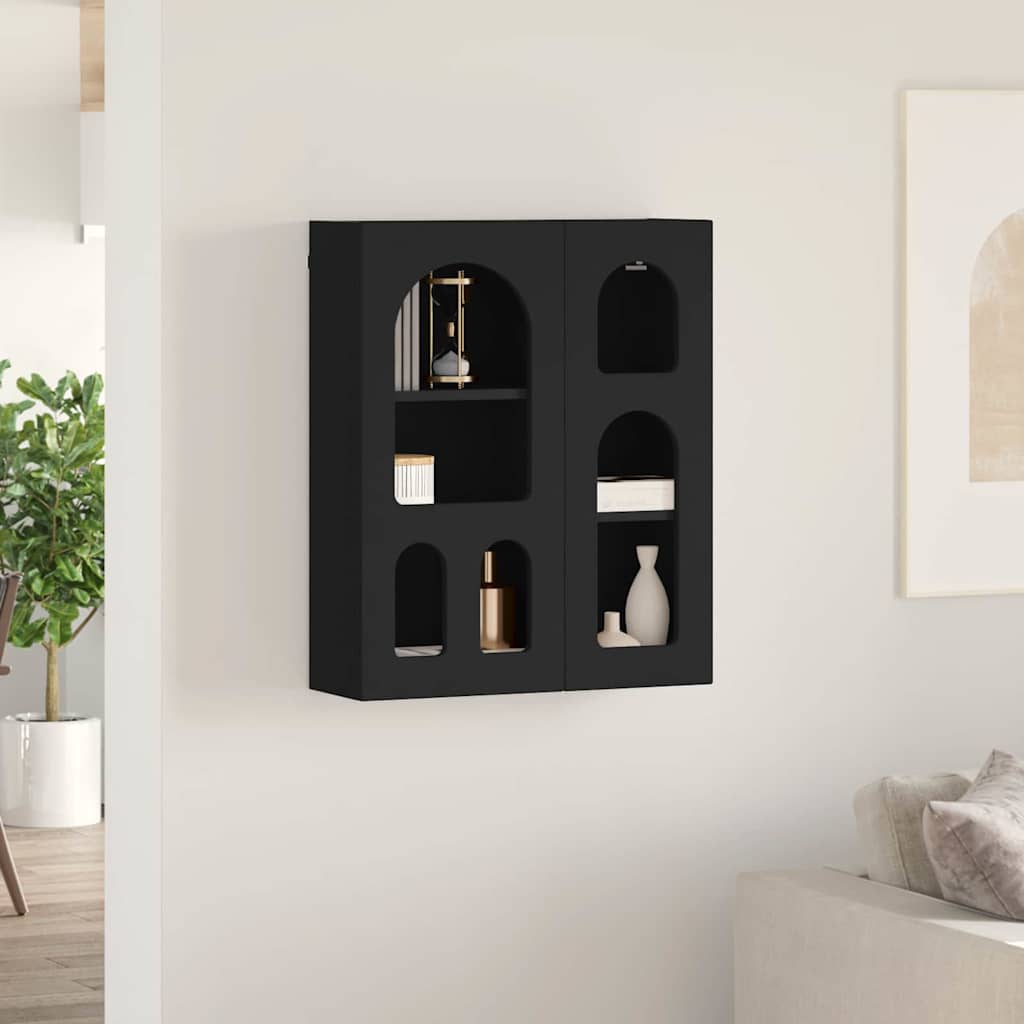 Armoire suspendue Noir 59 x 20 x 71,5 cm Bois d'ingénierie - XIOS