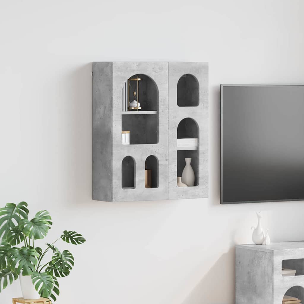 Armoire suspendue avec étagère Gris béton 59 x 20 x 71,5 cm - XIOS