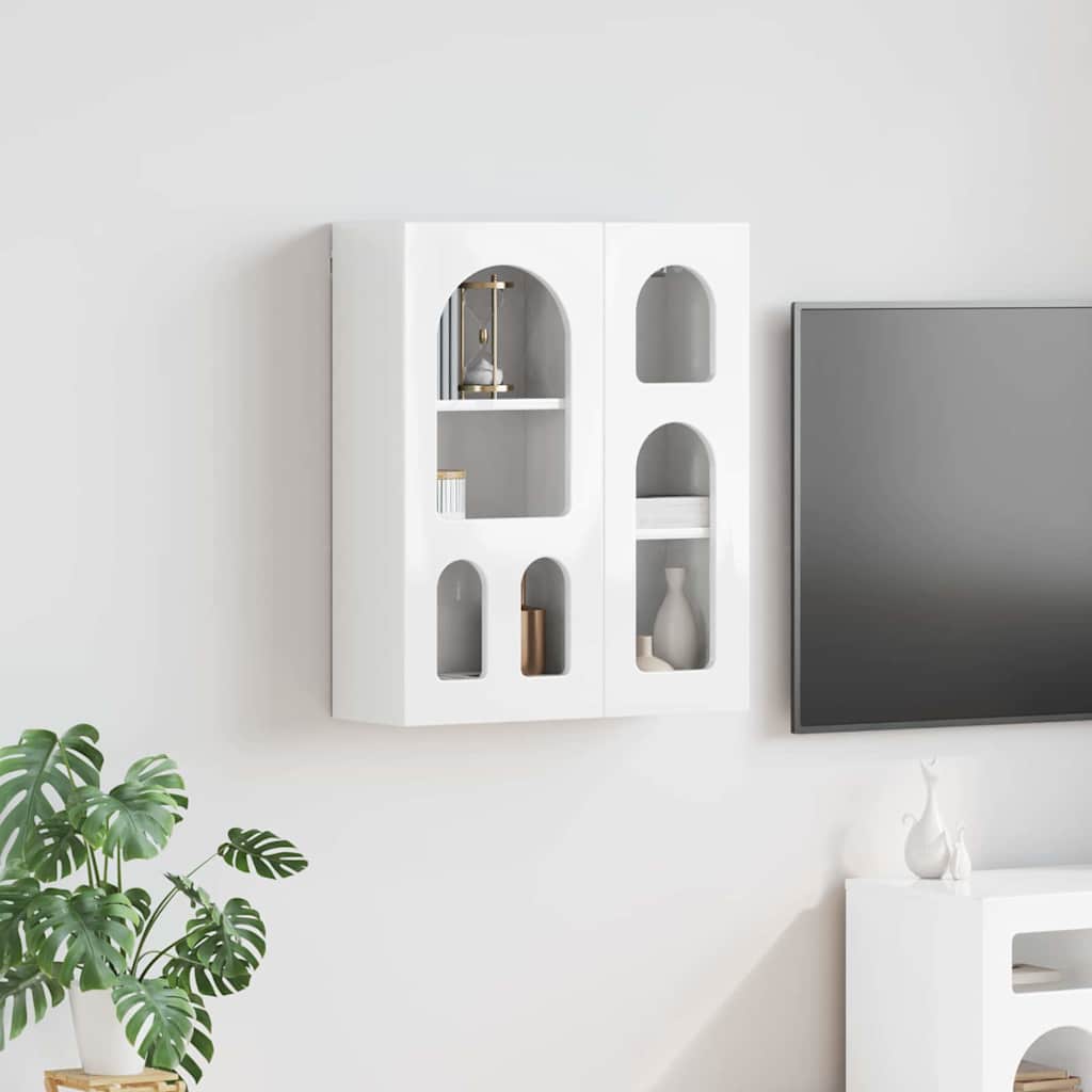 Armoire suspendue avec étagère Blanc brillant 59 x 20 x 71,5 cm - XIOS