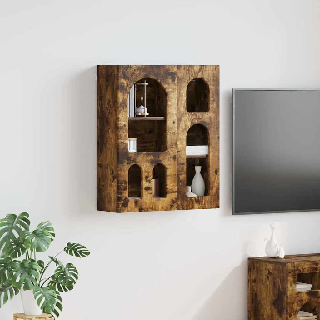 Armoire suspendue avec étagère Chêne fumé 59 x 20 x 71,5 cm - XIOS