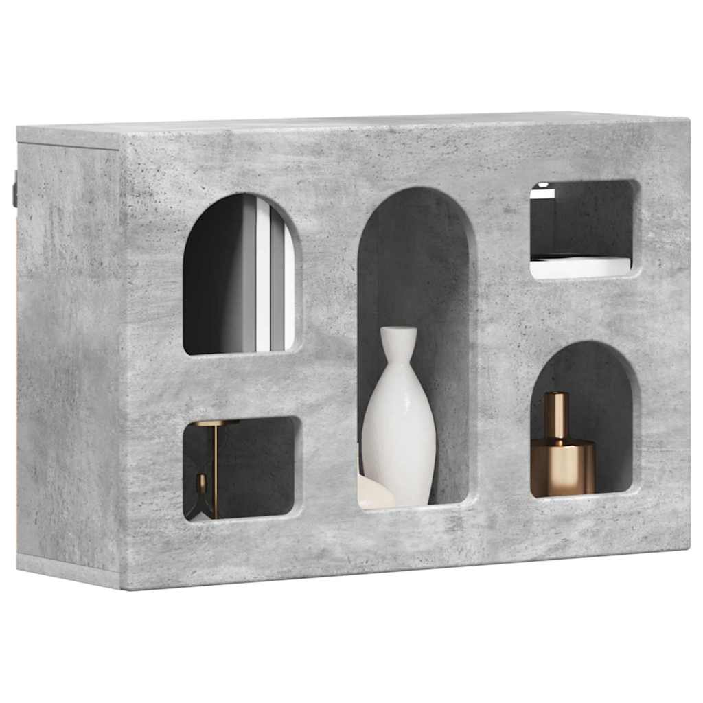 Armoire suspendue Gris béton 60 x 20 x 40 cm Bois d'ingénierie - XIOS