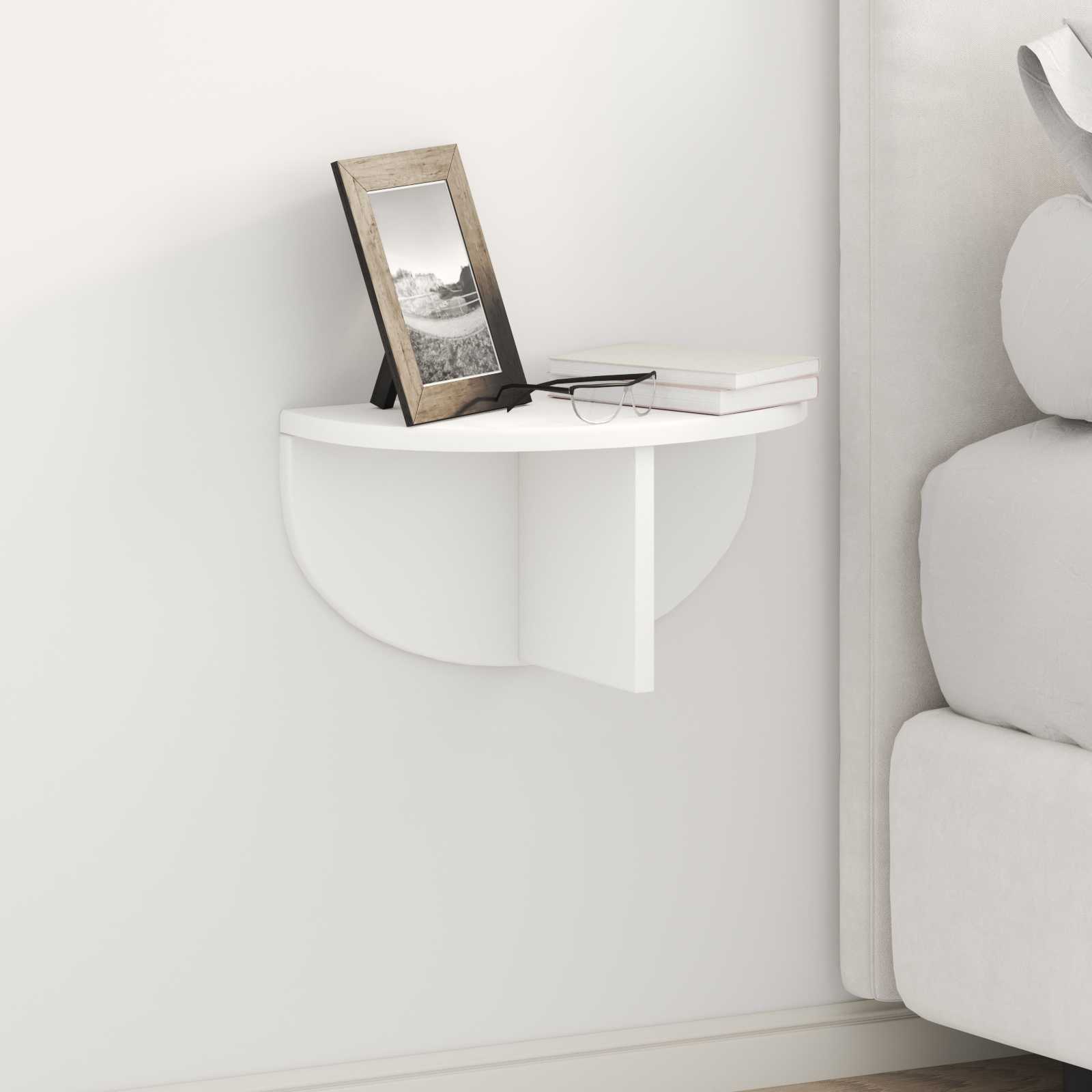 Étagère Murale 2 pcs Blanc 38 x 19 x 19 cm Bois d'ingénierie - XIOS
