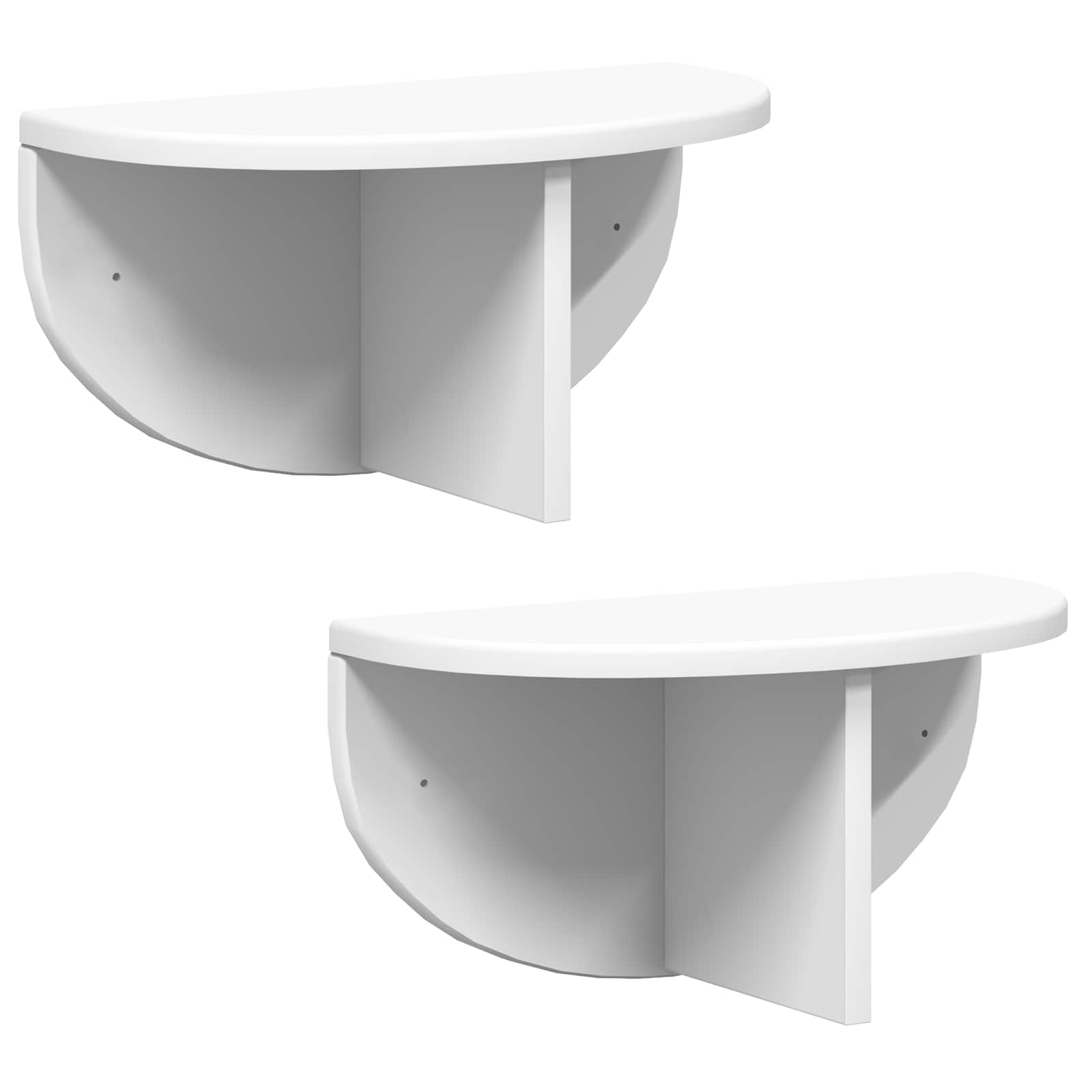 Étagère Murale 2 pcs Blanc 38 x 19 x 19 cm Bois d'ingénierie - XIOS