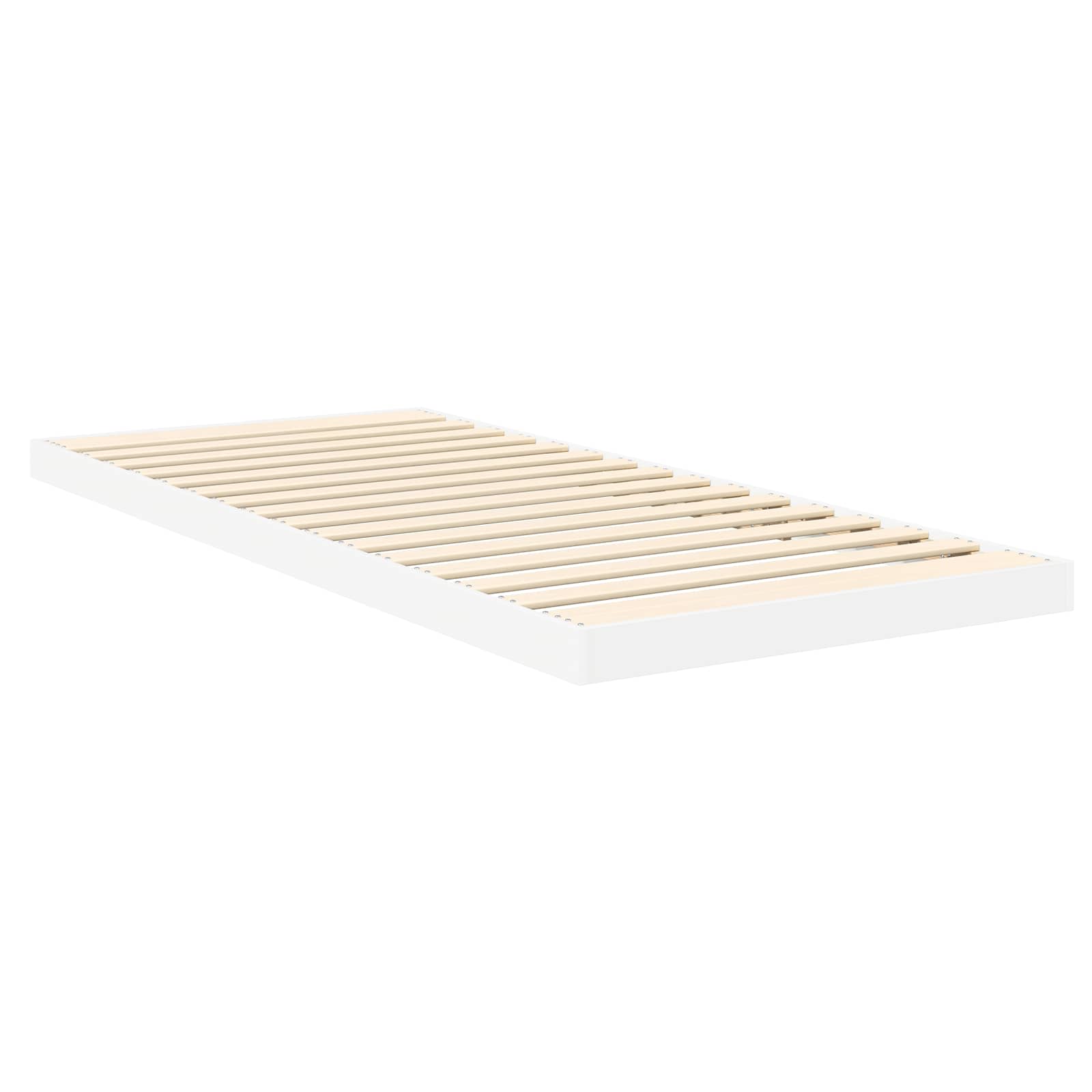 Cadre de lit surélevé Blanc 75 x 190 cm Bois d'ingénierie - XIOS