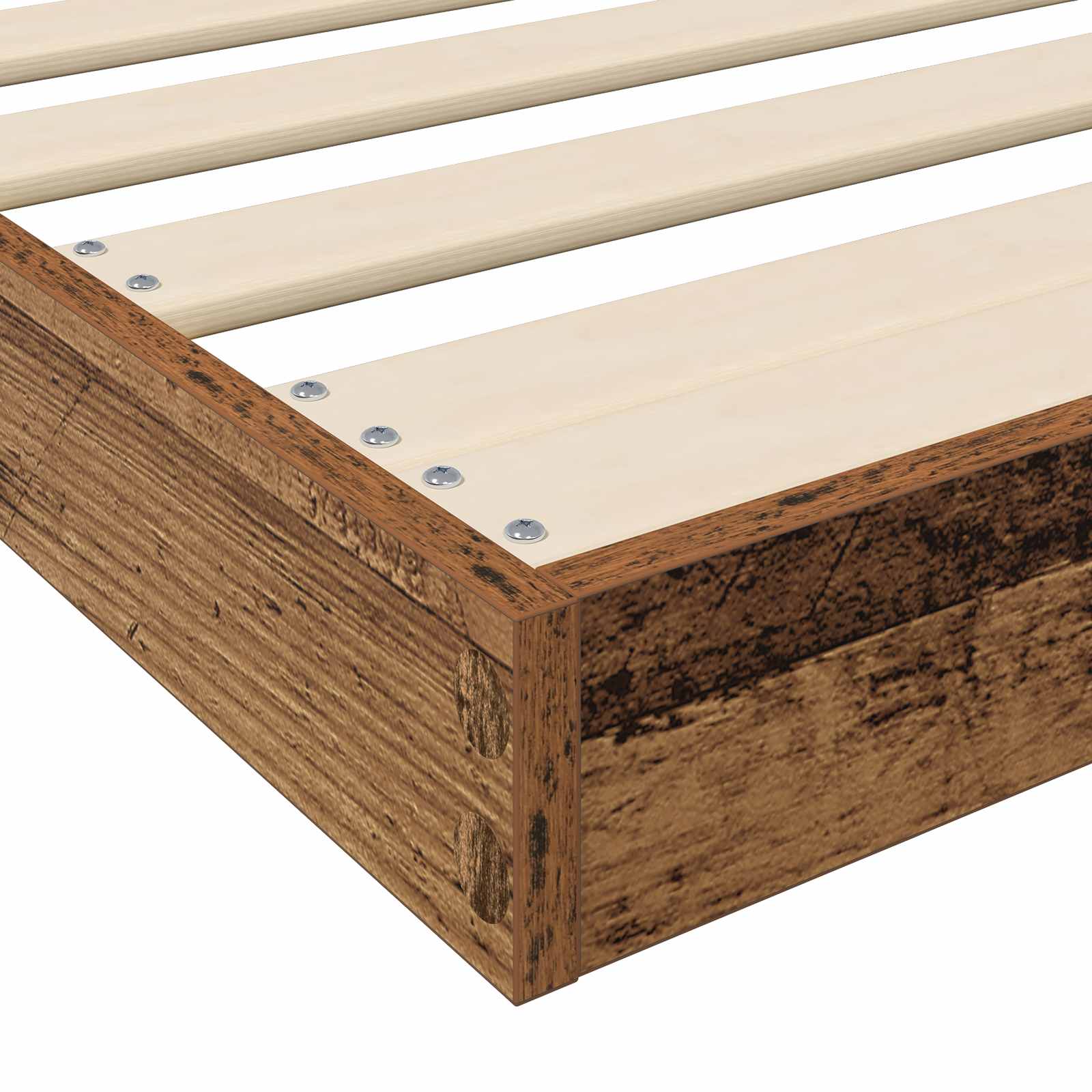 Cadre de lit surélevé Bois ancien 90 x 190 cm Bois d'ingénierie - XIOS