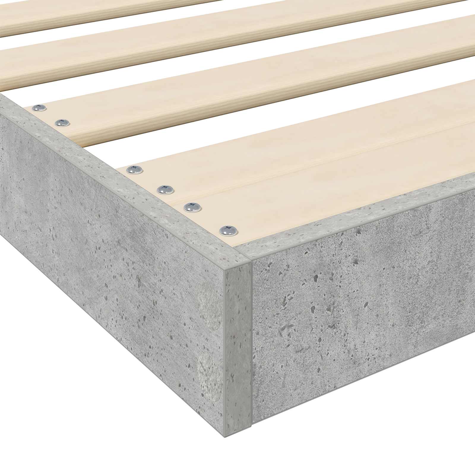 Cadre de lit surélevé Gris béton 80 x 200 cm Bois d'ingénierie - XIOS