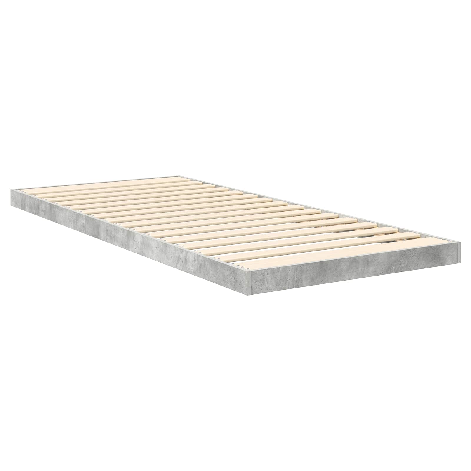 Cadre de lit surélevé Gris béton 80 x 200 cm Bois d'ingénierie - XIOS