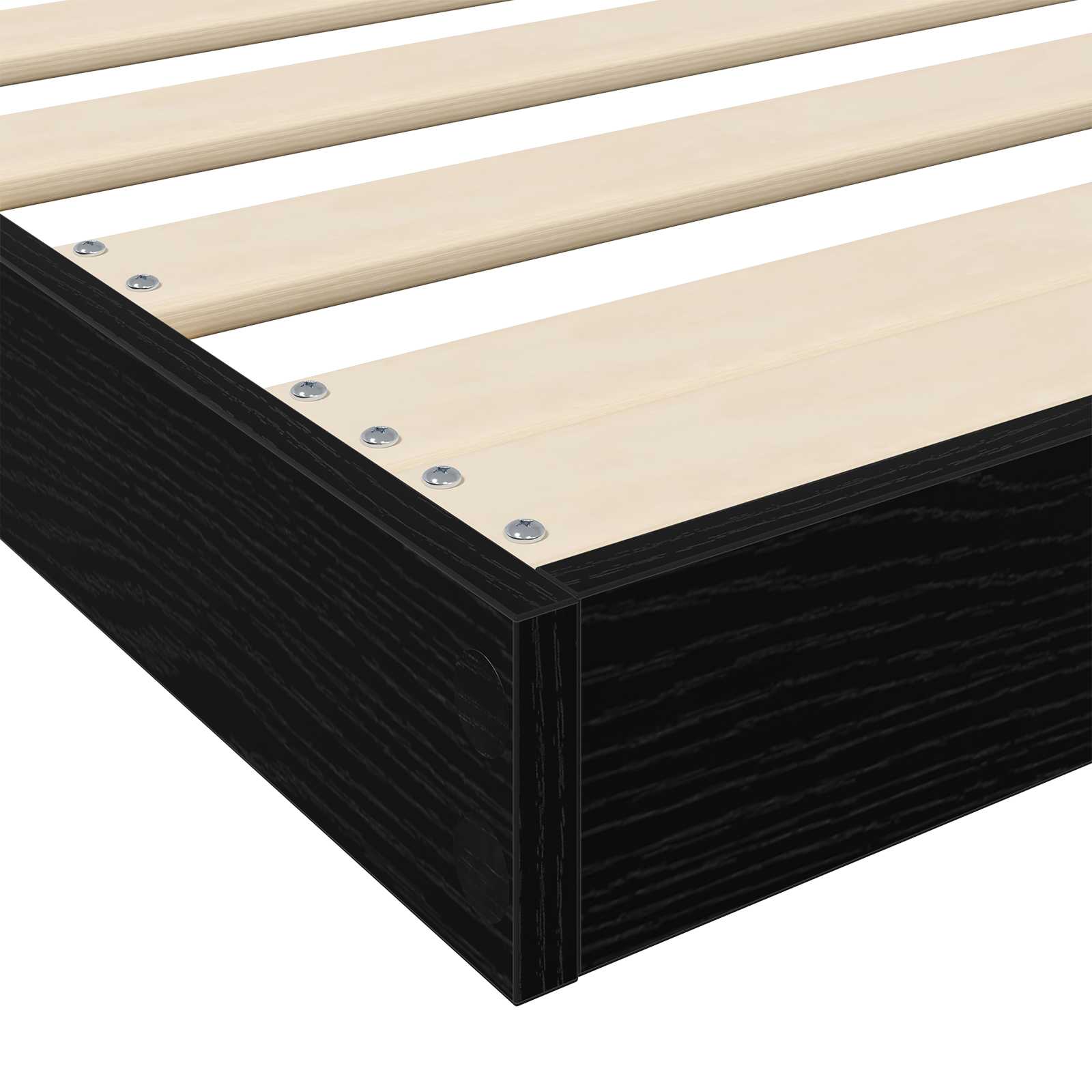 Cadre de lit surélevé Chêne noir 100 x 200 cm Bois d'ingénierie - XIOS