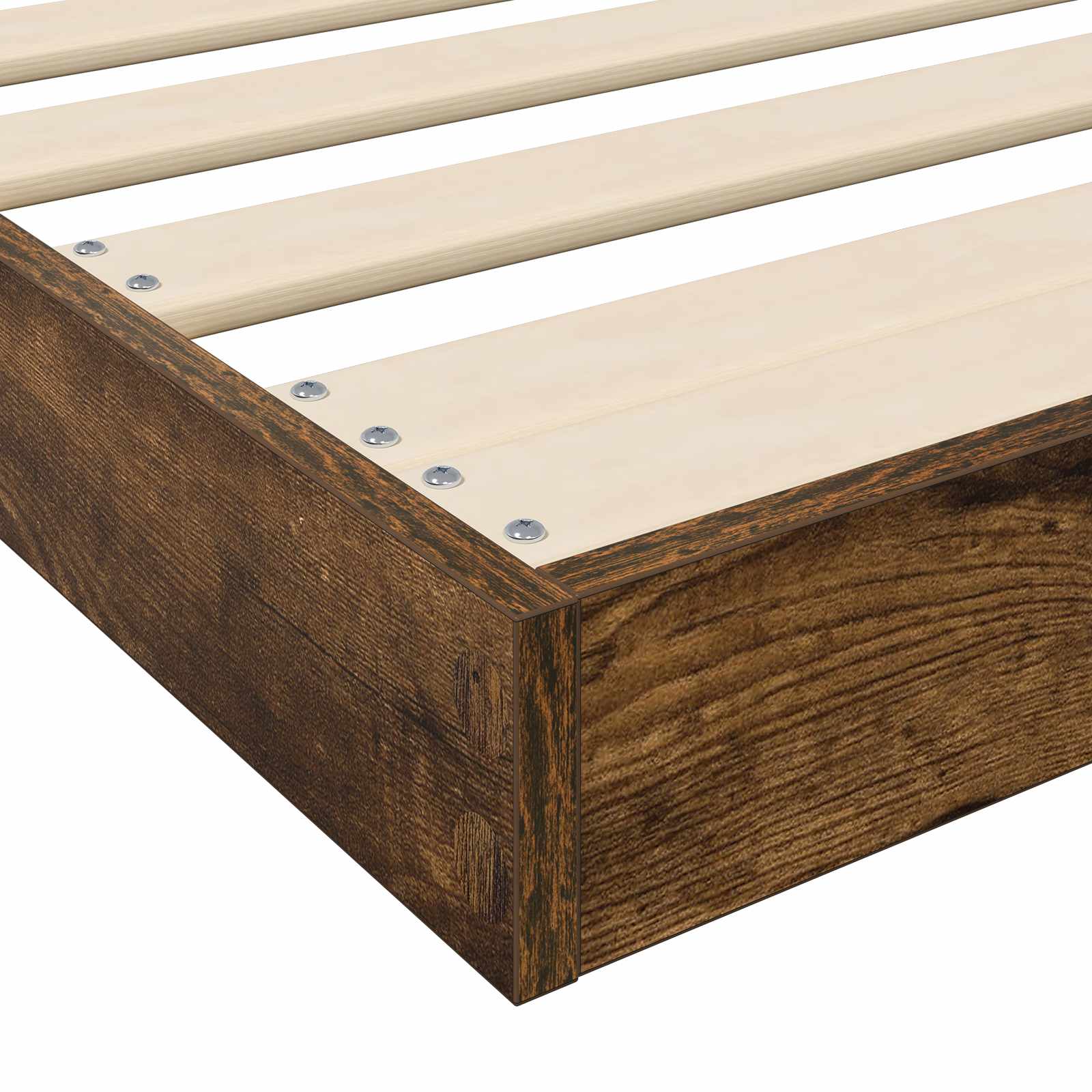 Cadre de lit surélevé Chêne fumé 100 x 200 cm Bois d'ingénierie - XIOS