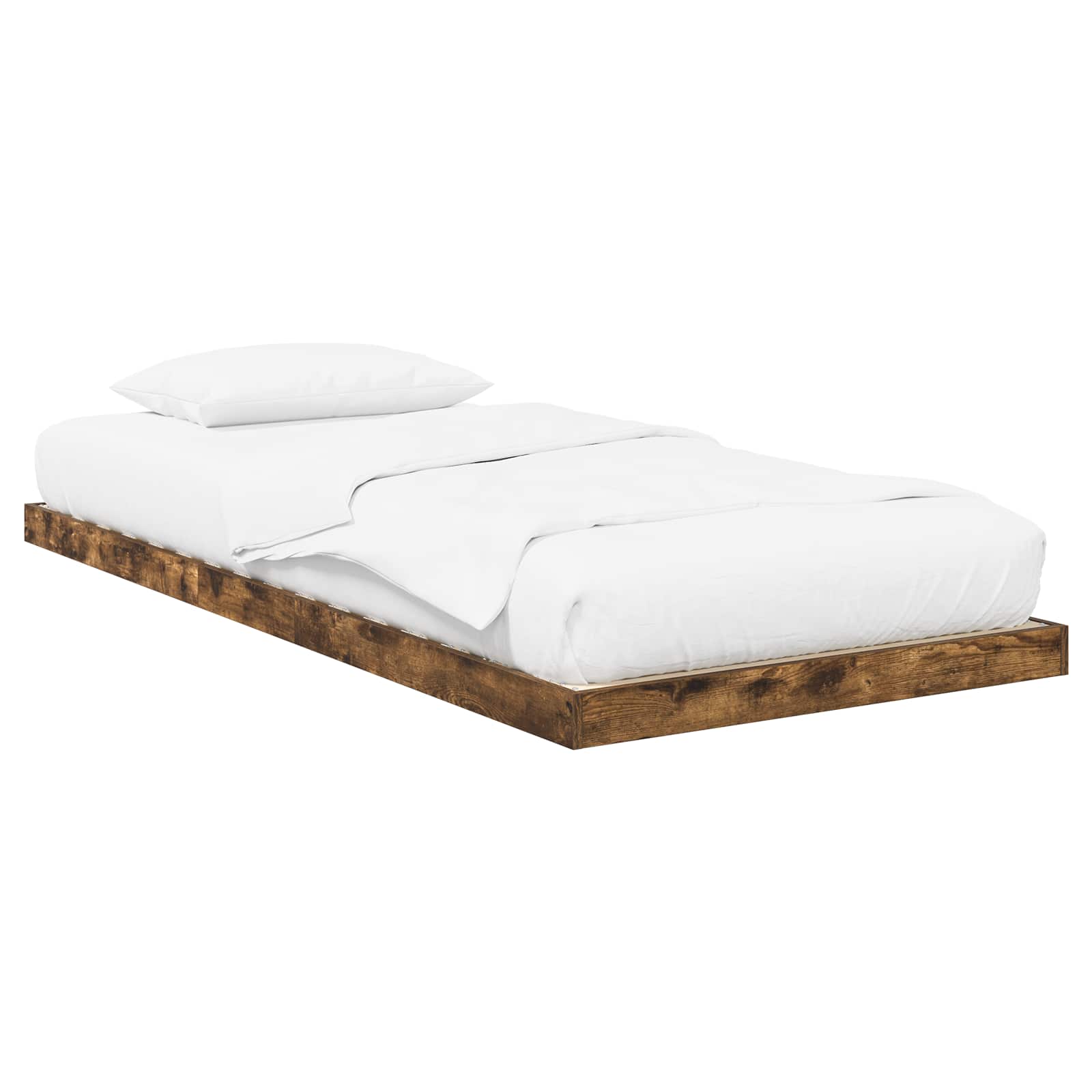Cadre de lit surélevé Chêne fumé 100 x 200 cm Bois d'ingénierie - XIOS