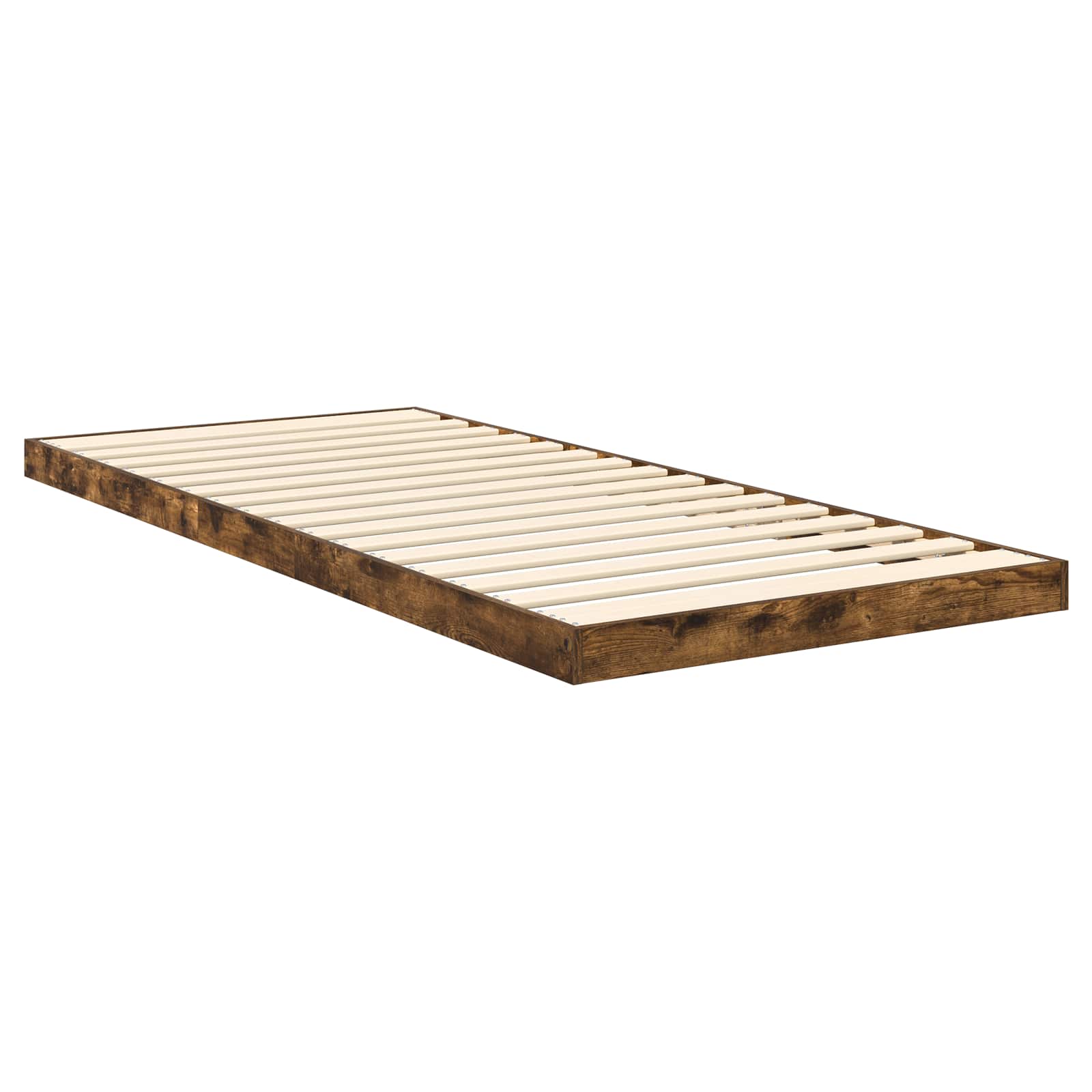 Cadre de lit surélevé Chêne fumé 100 x 200 cm Bois d'ingénierie - XIOS