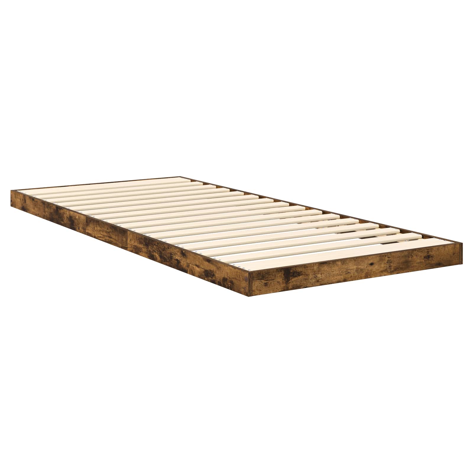 Cadre de lit surélevé Chêne fumé 100 x 200 cm Bois d'ingénierie - XIOS