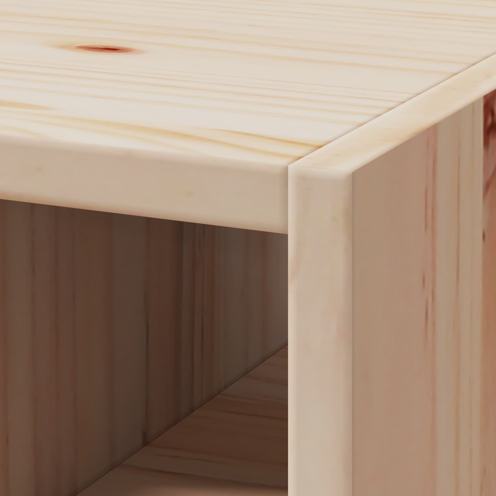 Étagère à vin 2 pcs Naturel 56 x 25 x 56 cm Pin massif - XIOS