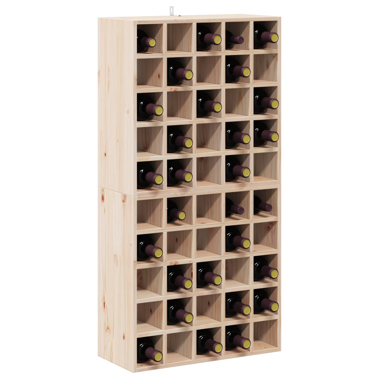 Étagère à vin 2 pcs Naturel 56 x 25 x 56 cm Pin massif - XIOS