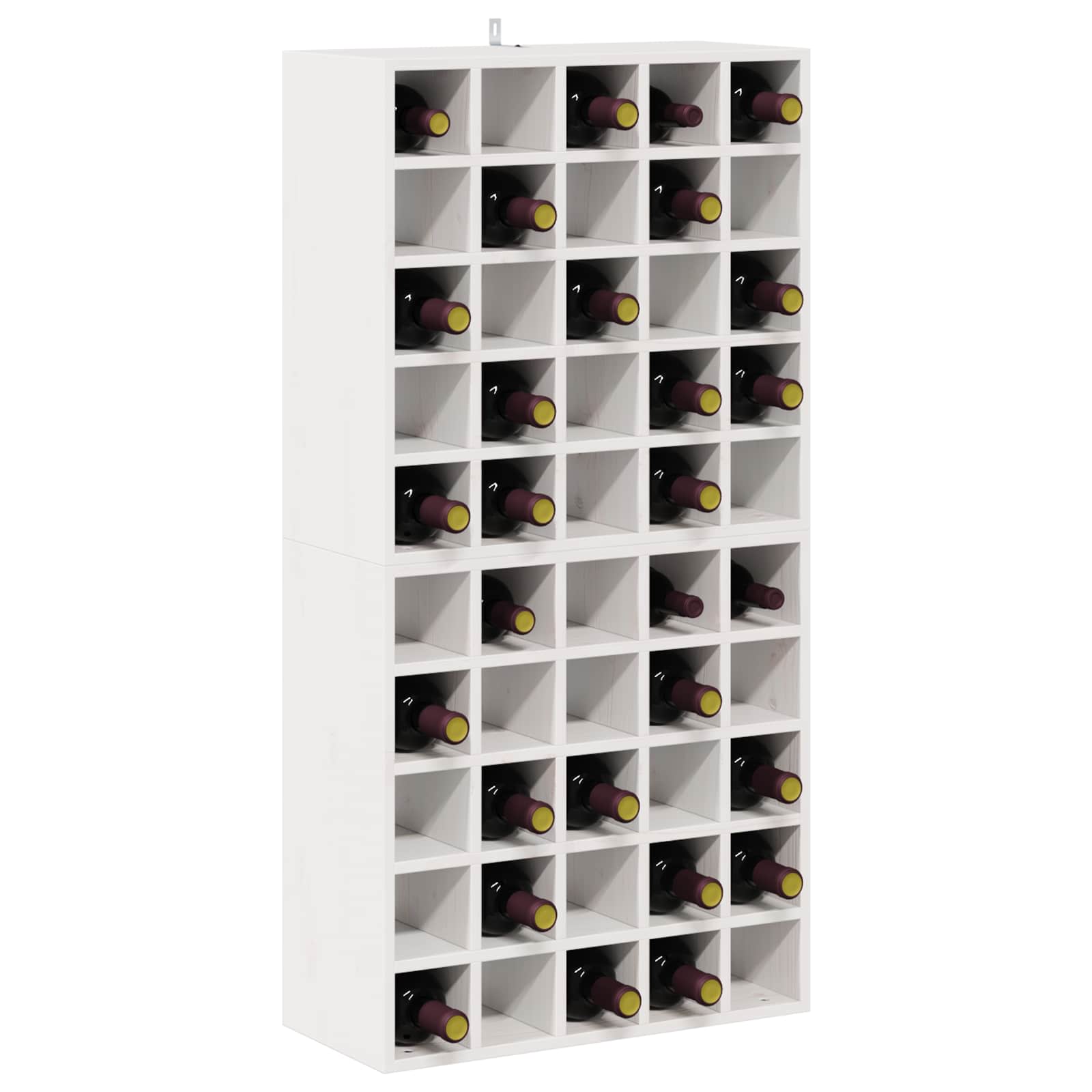 Étagère à vin 2 pcs Blanc 56 x 25 x 56 cm Pin massif - XIOS