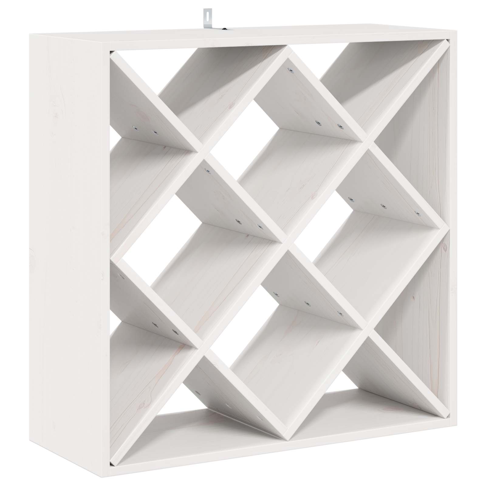 Étagère à vin 2 pcs Blanc 62 x 25 x 62 cm Pin massif - XIOS