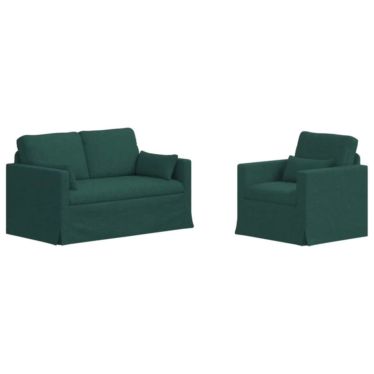 Ensemble de Canapés 2 pc Vert foncé tissu - XIOS
