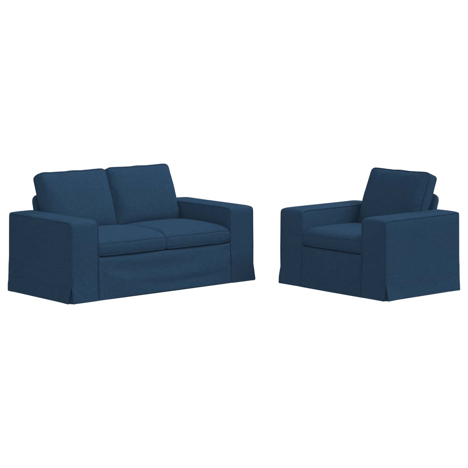 Ensemble de Canapés 2 pc Bleu tissu
