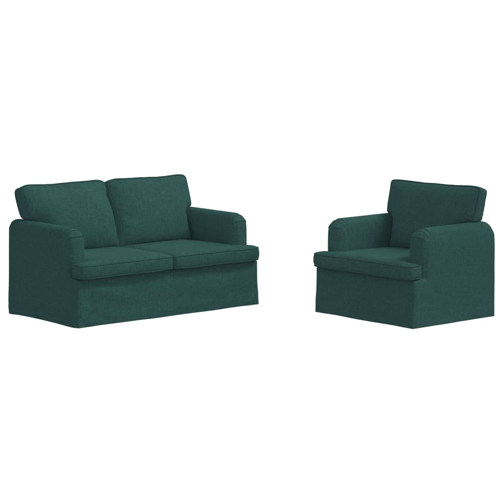 Ensemble de Canapés 2 pc Vert foncé tissu