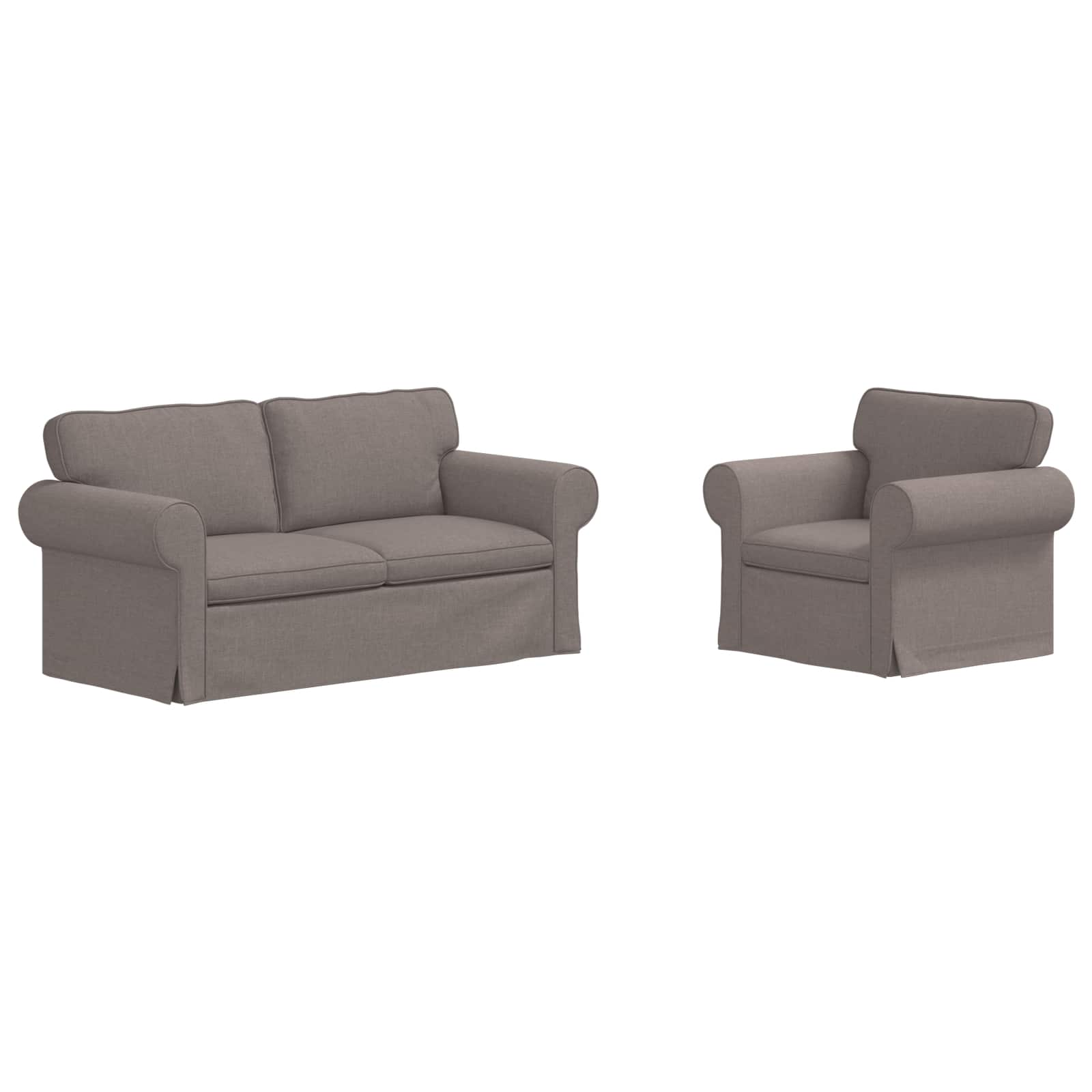 Canapé 140cm 2 pcs Taupe Métал - XIOS