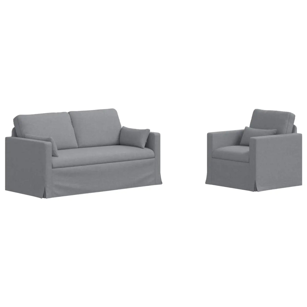 Ensemble de Canapés 2 pc Gris clair tissu - XIOS