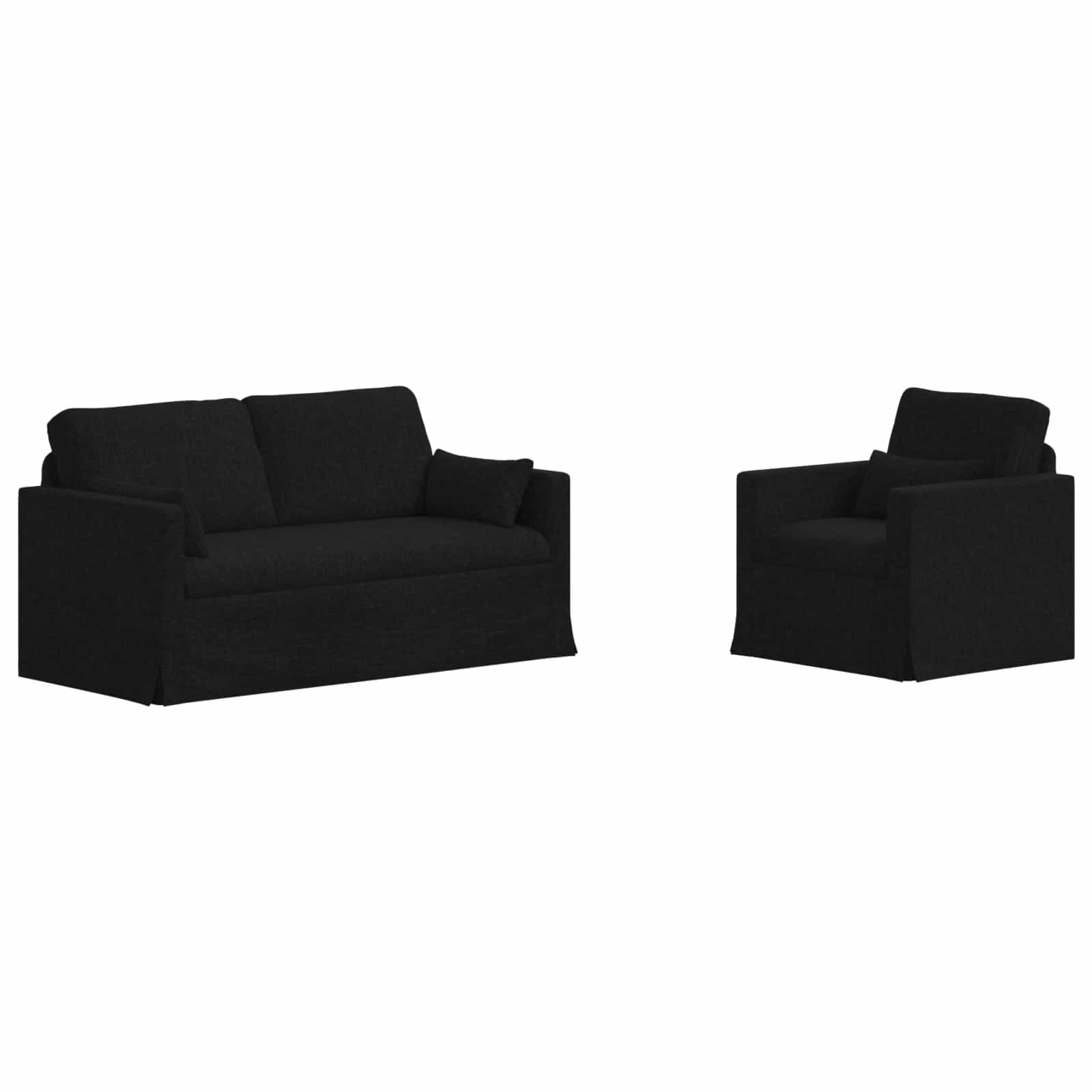Ensemble de Canapés 2 pcs Noir 158 x 78 x 80 cm tissu - XIOS
