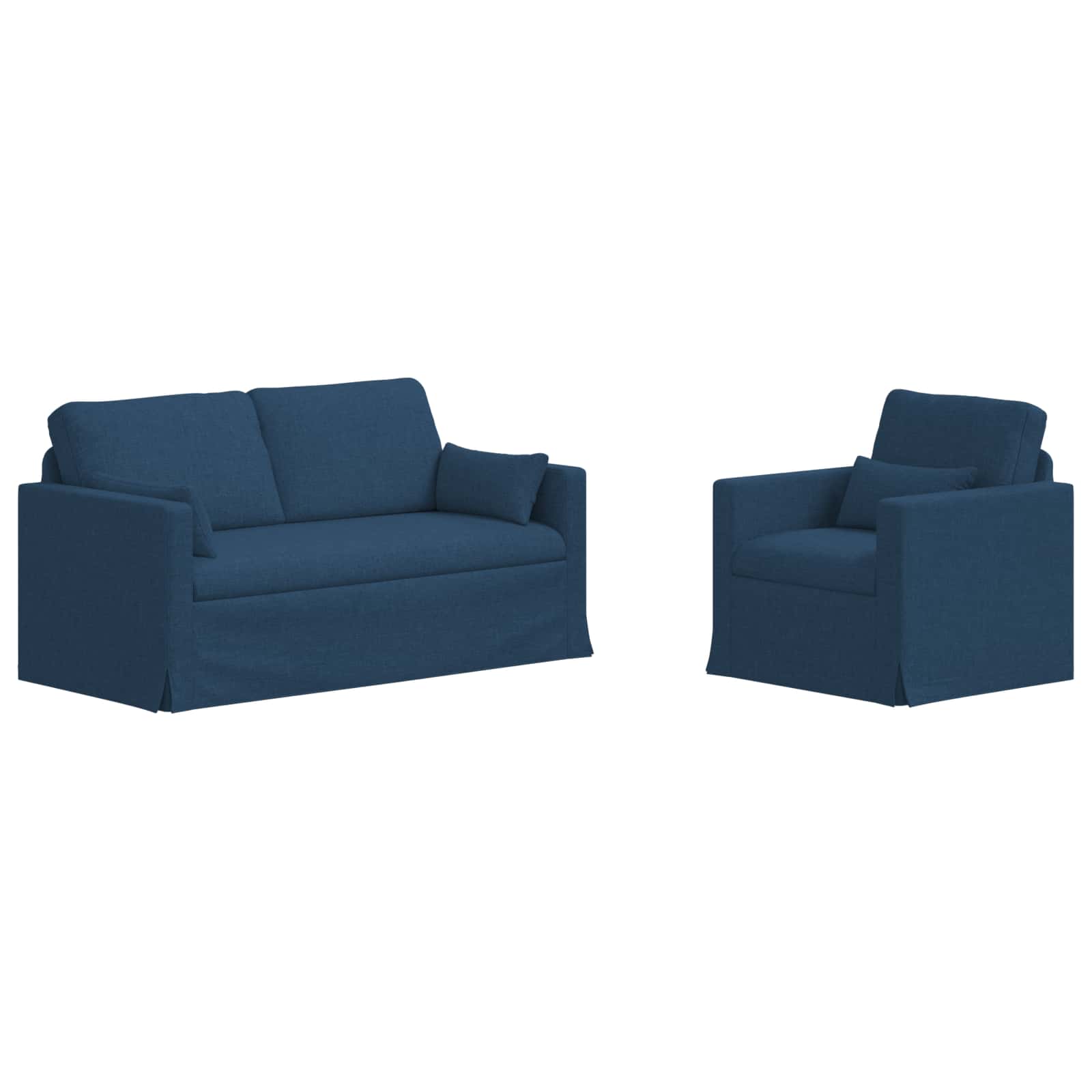Ensemble de Canapés 2 pcs Bleu 158 x 78 x 80 cm tissu - XIOS