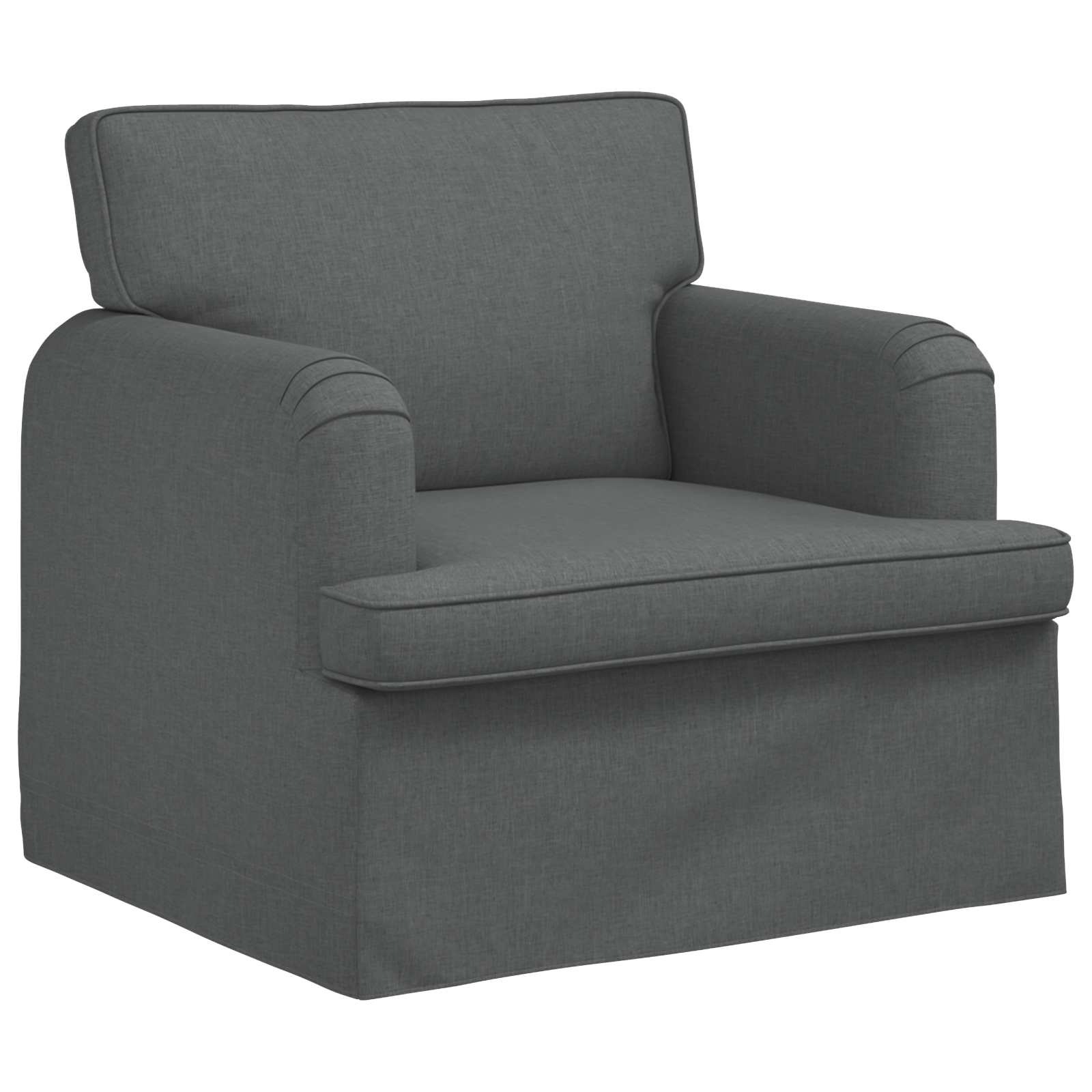 Canapé 140cm 2 pcs Gris foncé Métал - XIOS